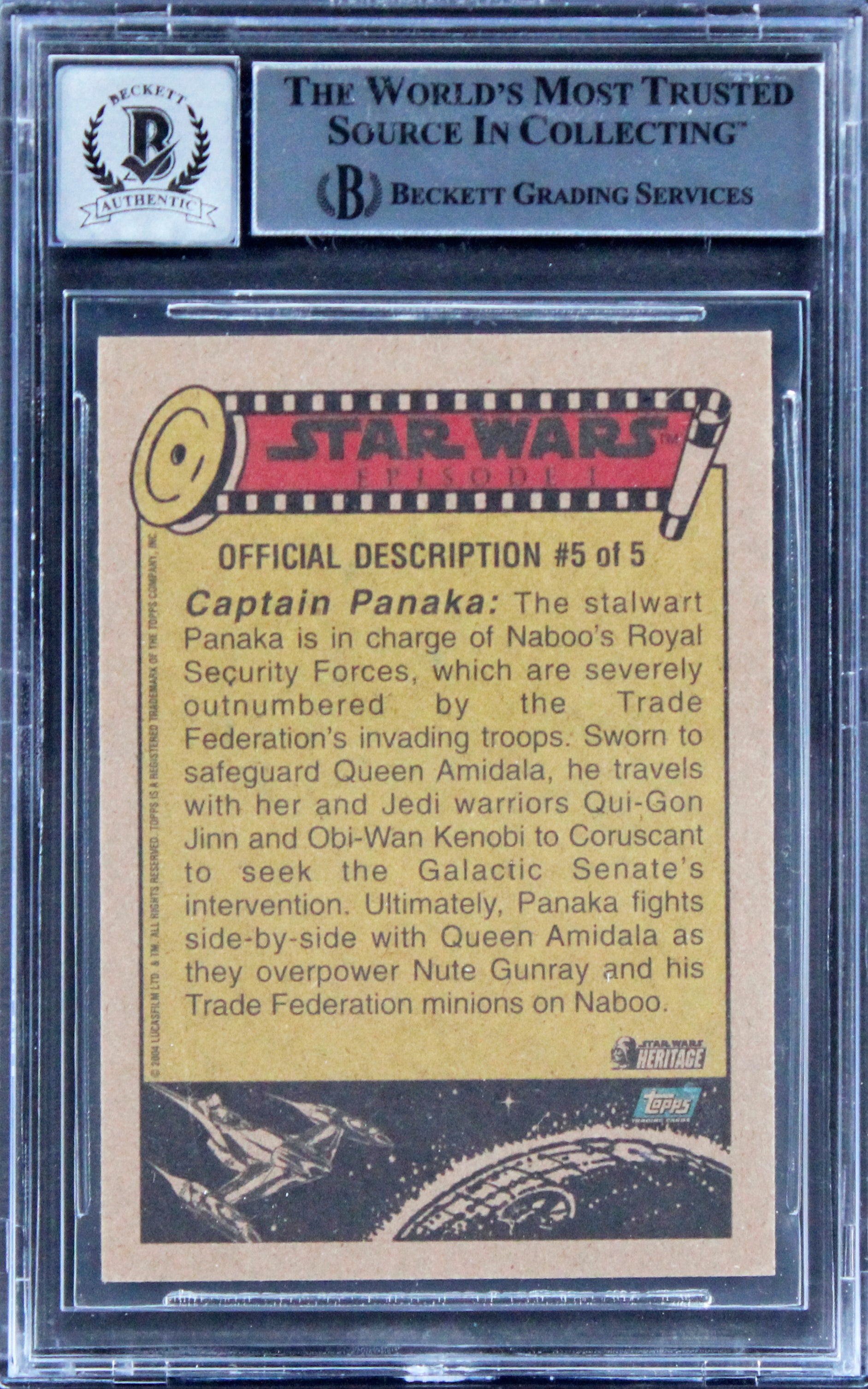 Ewan McGregor Star Wars Signed 2004 Star Wars Heritage #88 Card Auto 10 BAS Slab