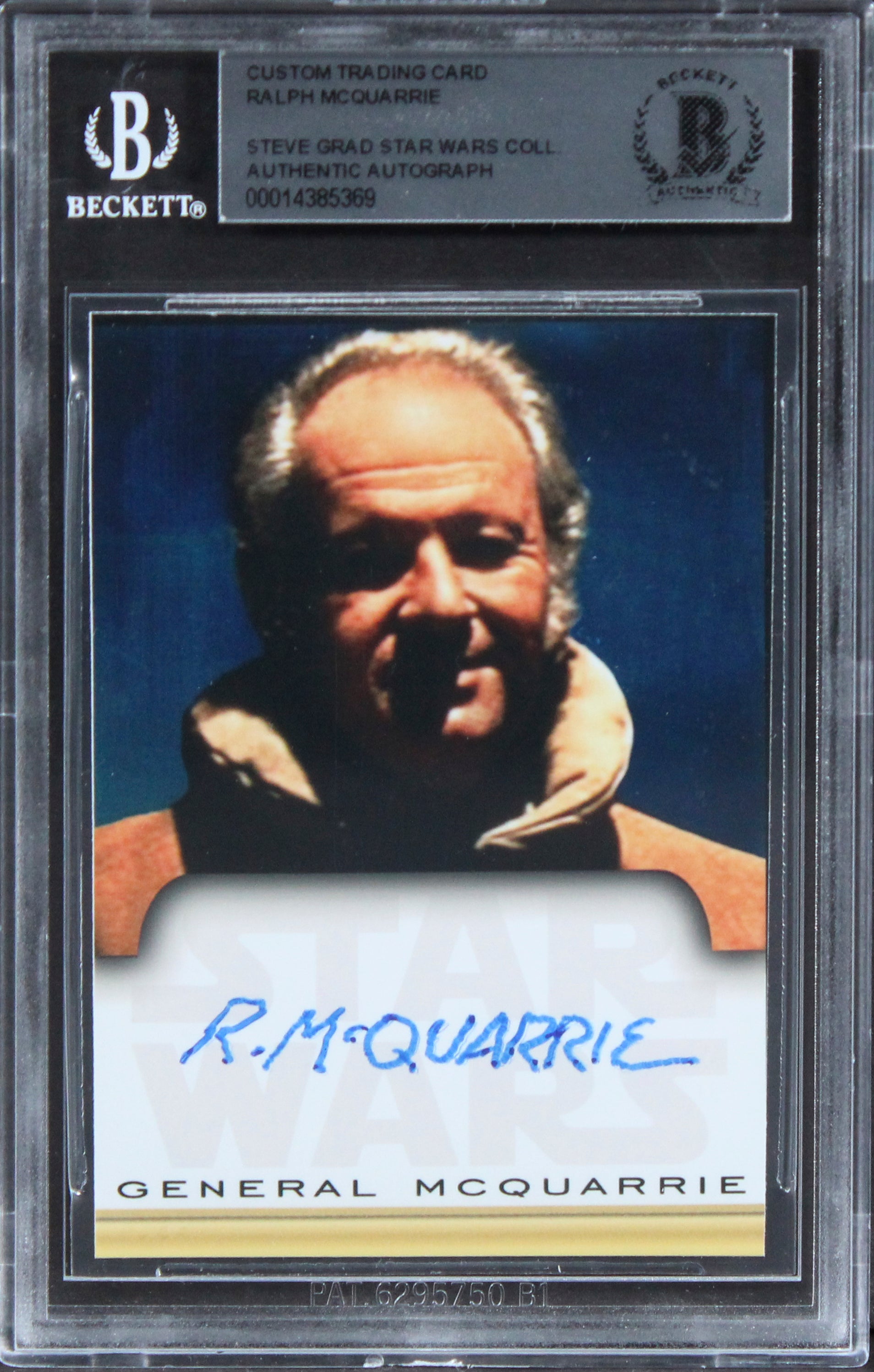 Ralph McQuarrie Star Wars Authentic Signed Custom Trading Card BAS Slabbed 4