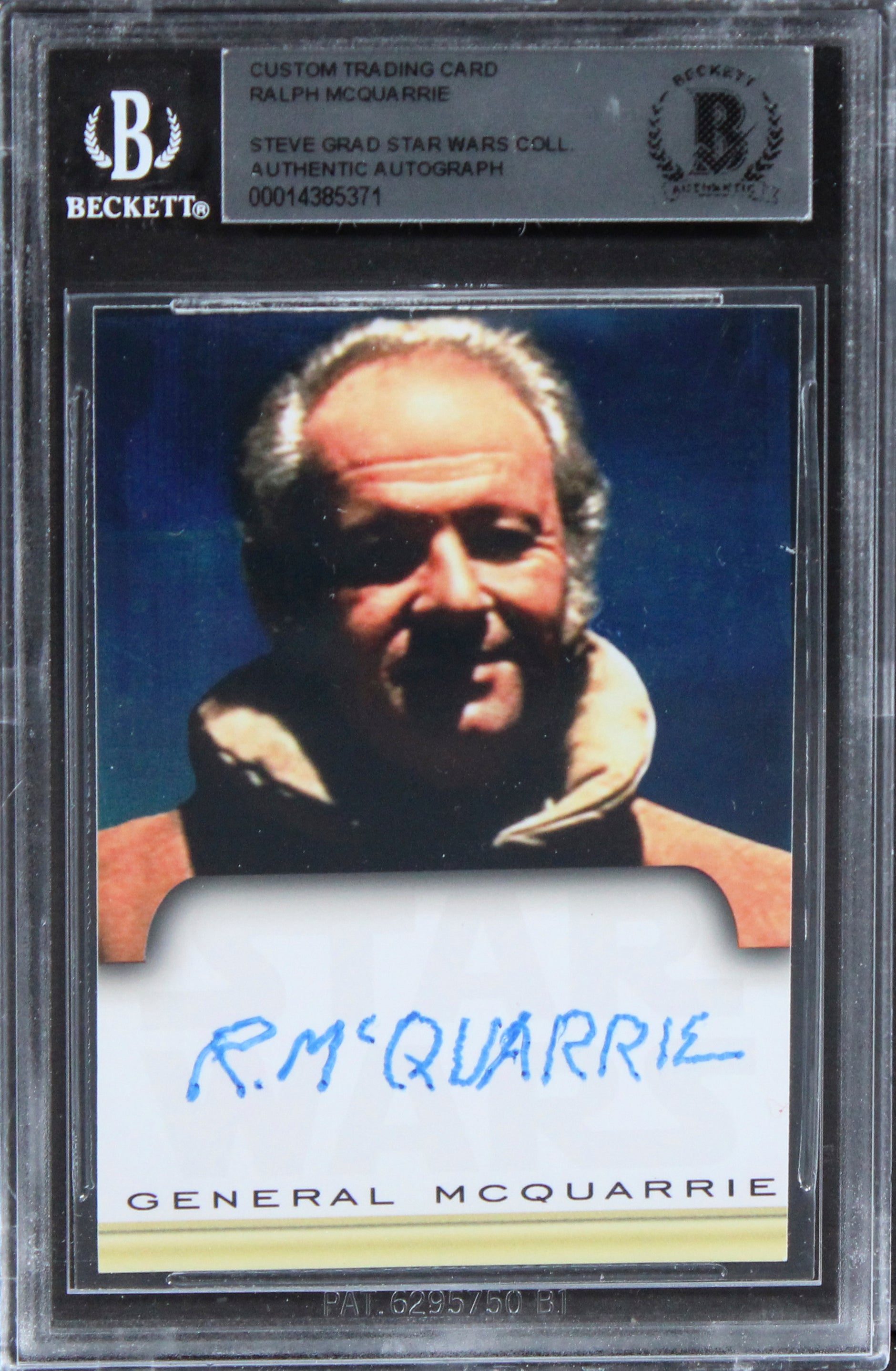 Ralph McQuarrie Star Wars Authentic Signed Custom Trading Card BAS Slabbed 5