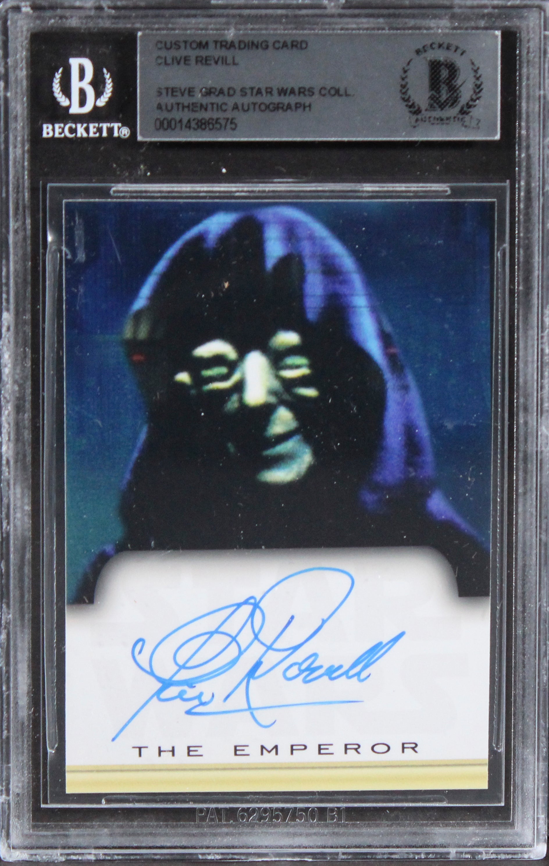 Clive Revill Star Wars Authentic Signed Custom Trading Card BAS Slabbed 2