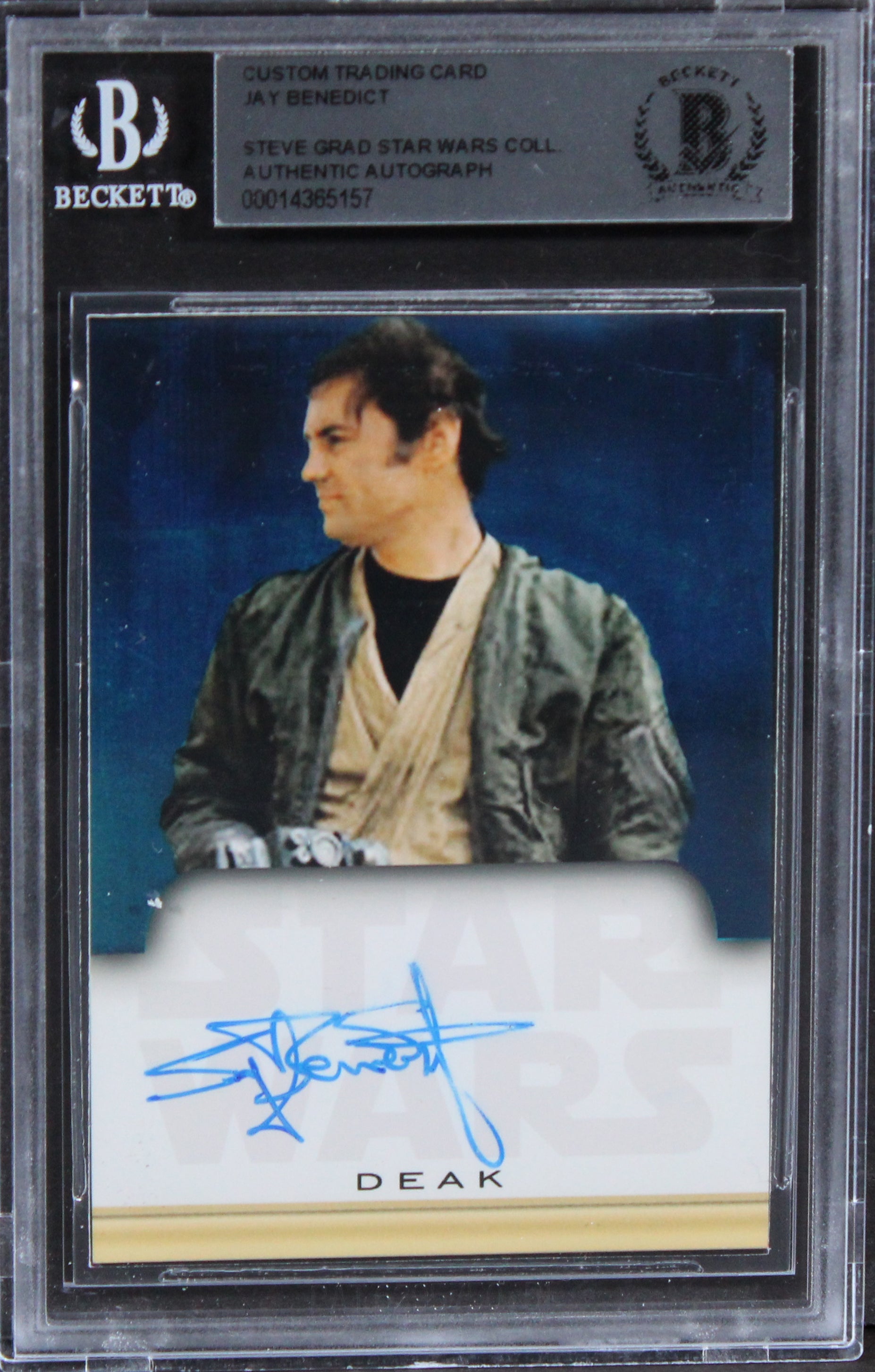 Jay Benedict Star Wars Authentic Signed Custom Trading Card BAS Slabbed