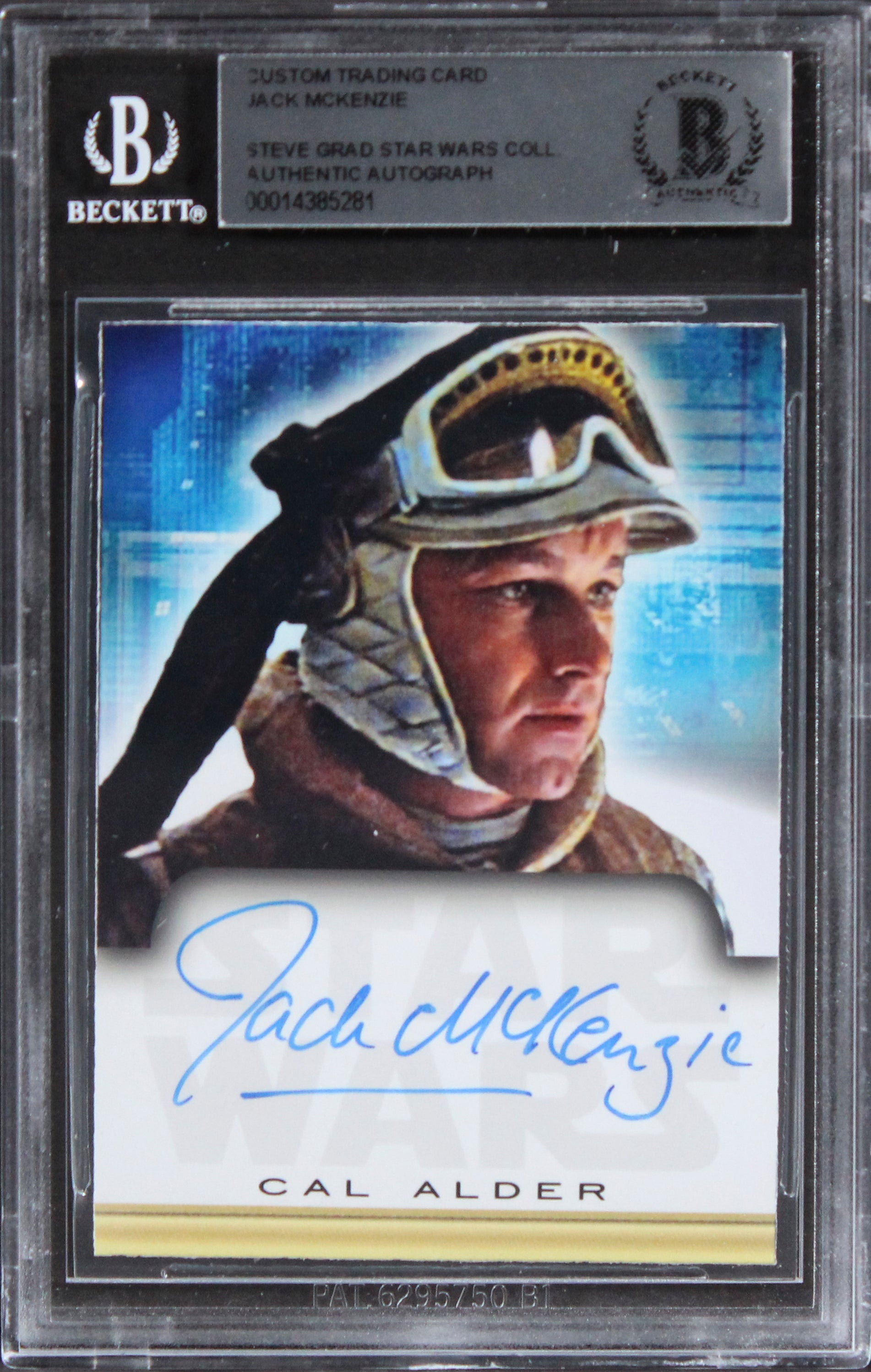 Jack McKenzie Star Wars Authentic Signed Custom Trading Card BAS Slabbed 2