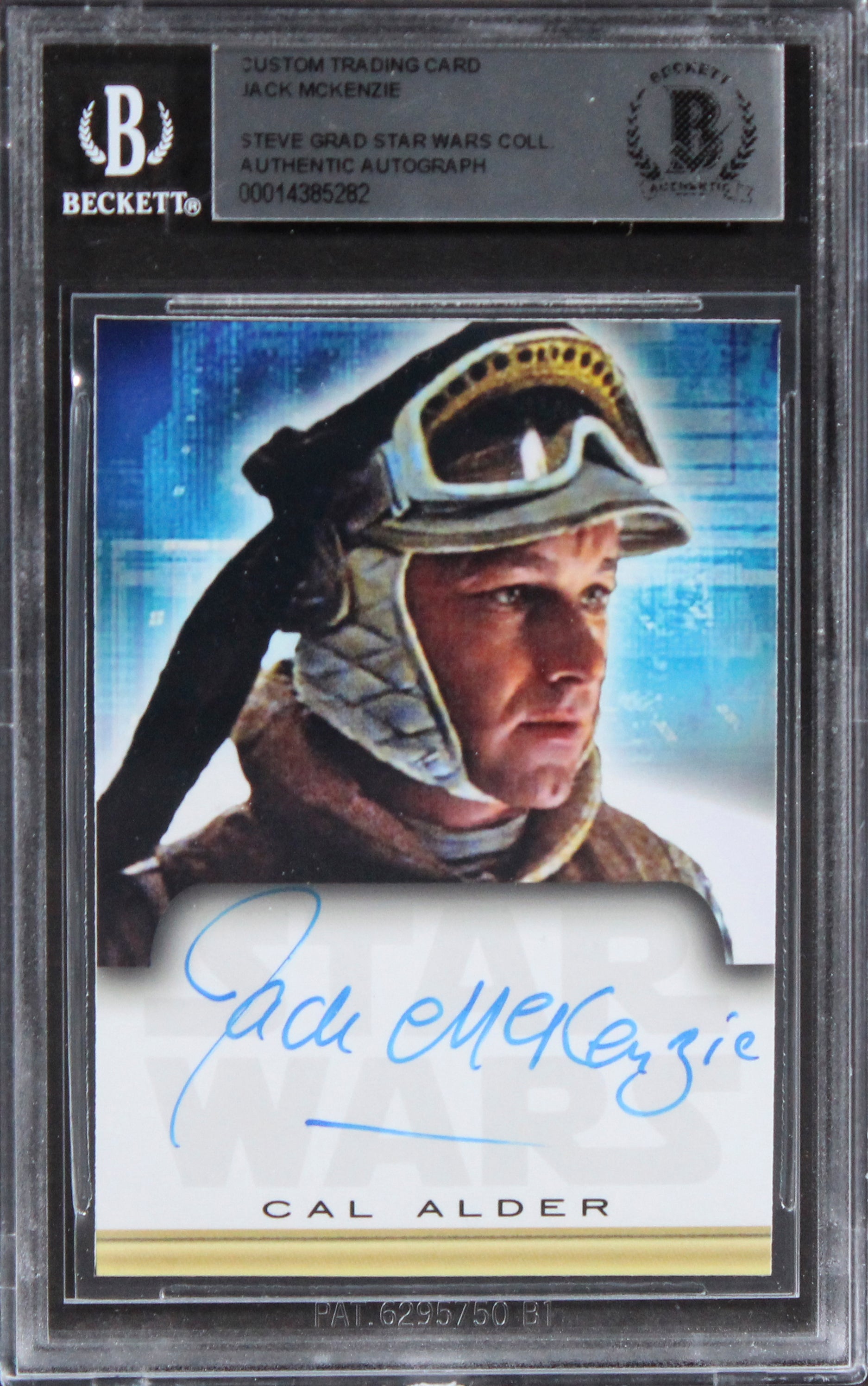 Jack McKenzie Star Wars Authentic Signed Custom Trading Card BAS Slabbed 3
