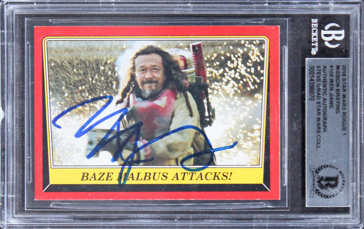 Wen Jiang Star Wars Signed 2016 Star Wars Rogue 1 MB #109 Card BAS Slabbed