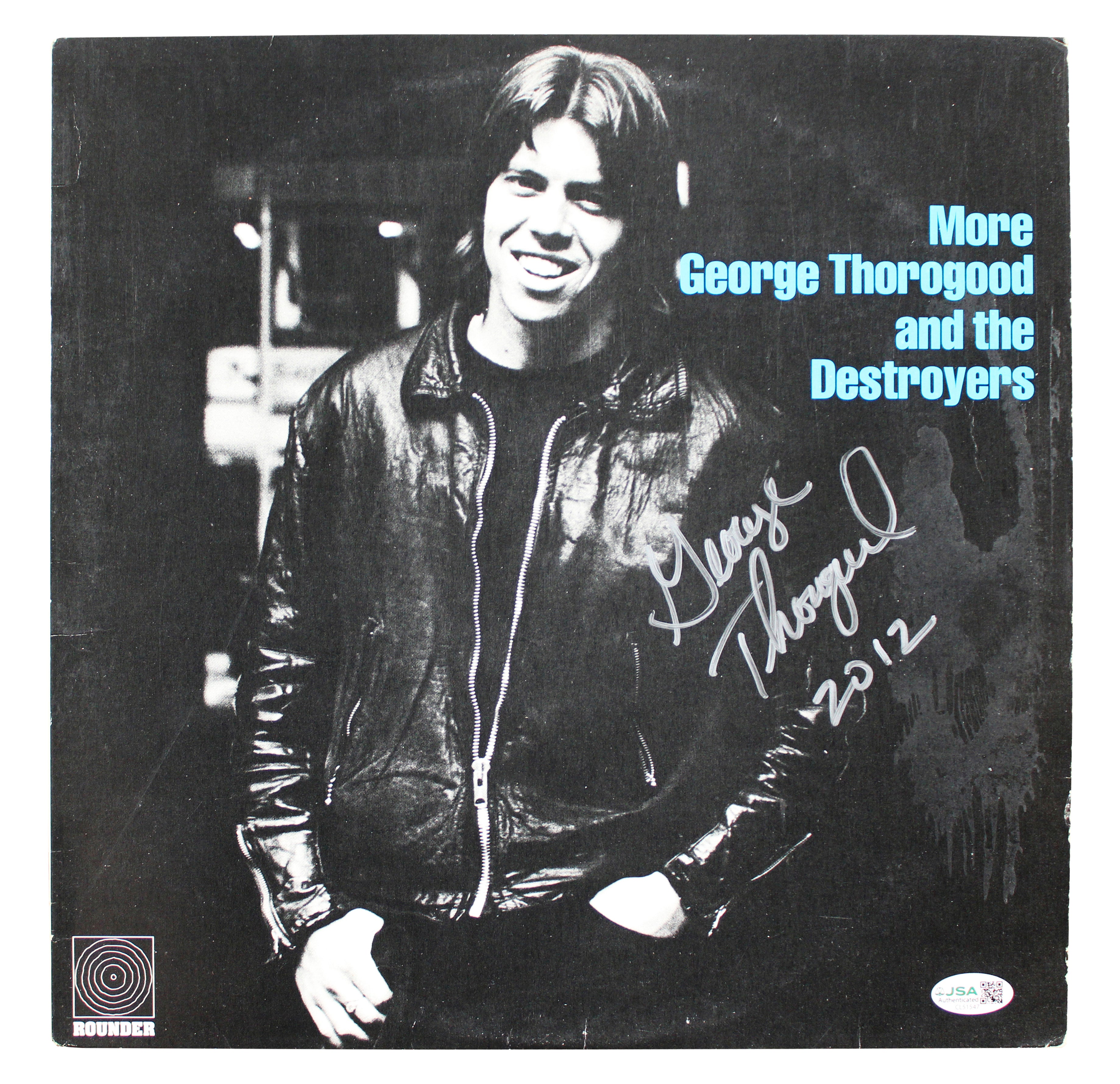 George Thorogood Authentic Signed Album Cover W/ Vinyl Autographed JSA #CL51547
