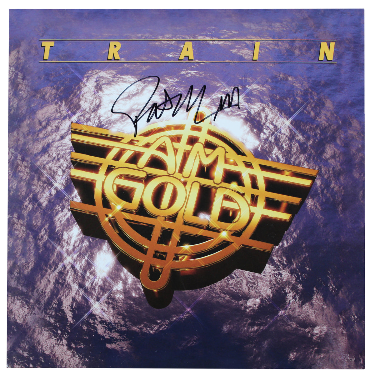 Pat Monahan Train Authentic Signed AM Gold Album Cover W/ Vinyl PSA/DNA #AQ74635