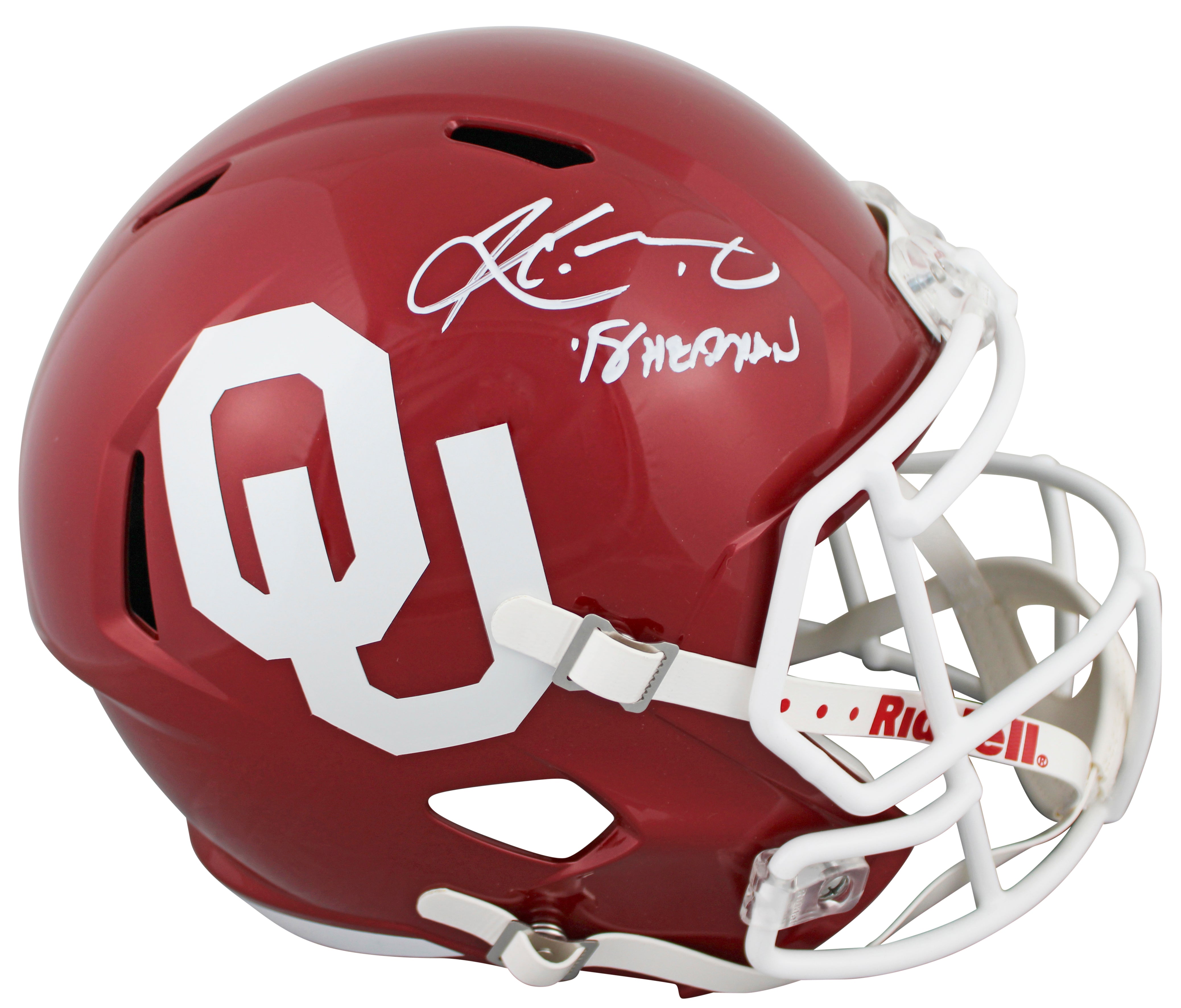 Oklahoma Kyler Murray "2018 Heisman" Signed Full Size Speed Rep Helmet BAS Wit