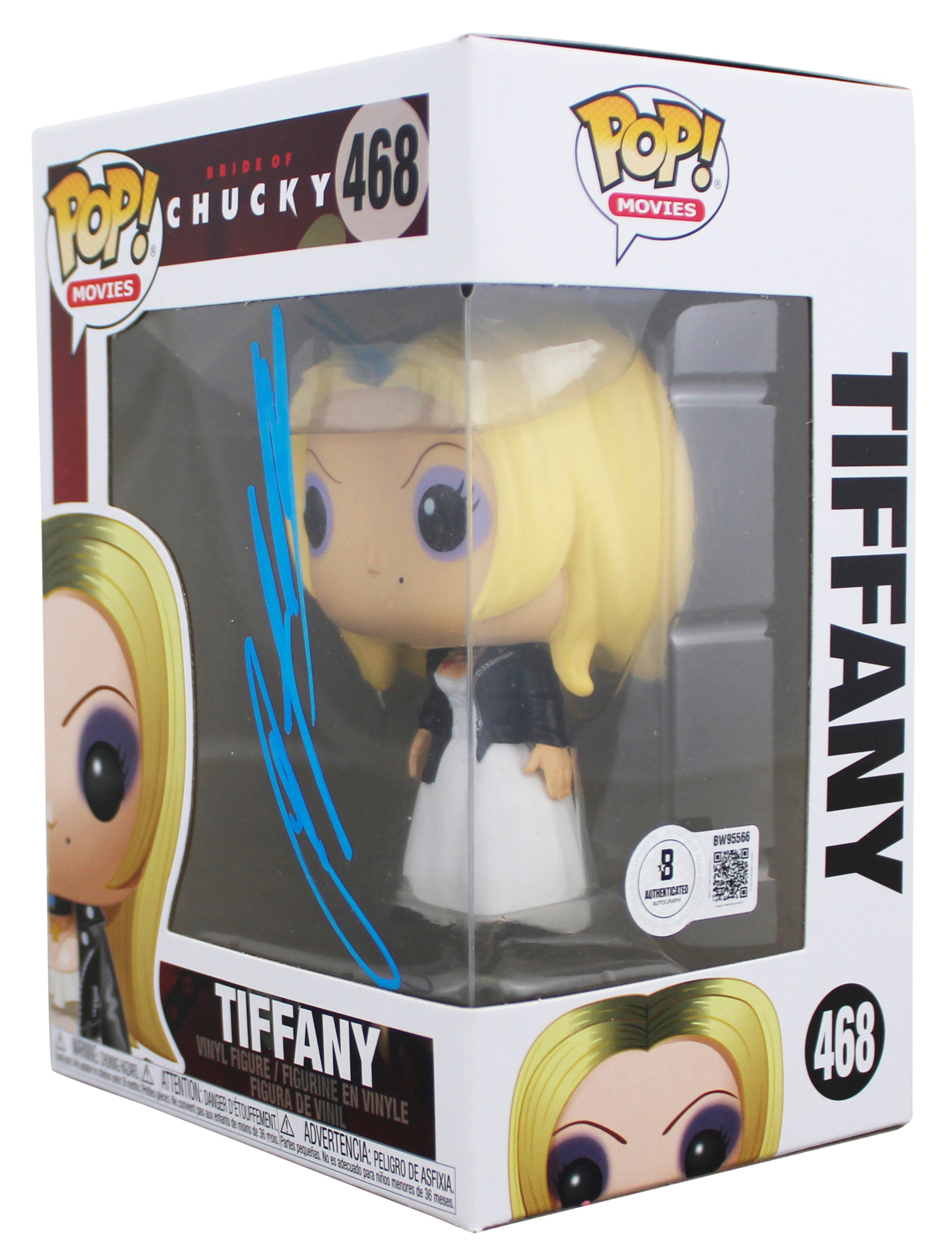 Jennifer Tilly Bride of Chucky Signed Tiffany #468 Funko Pop Vinyl Figure BAS