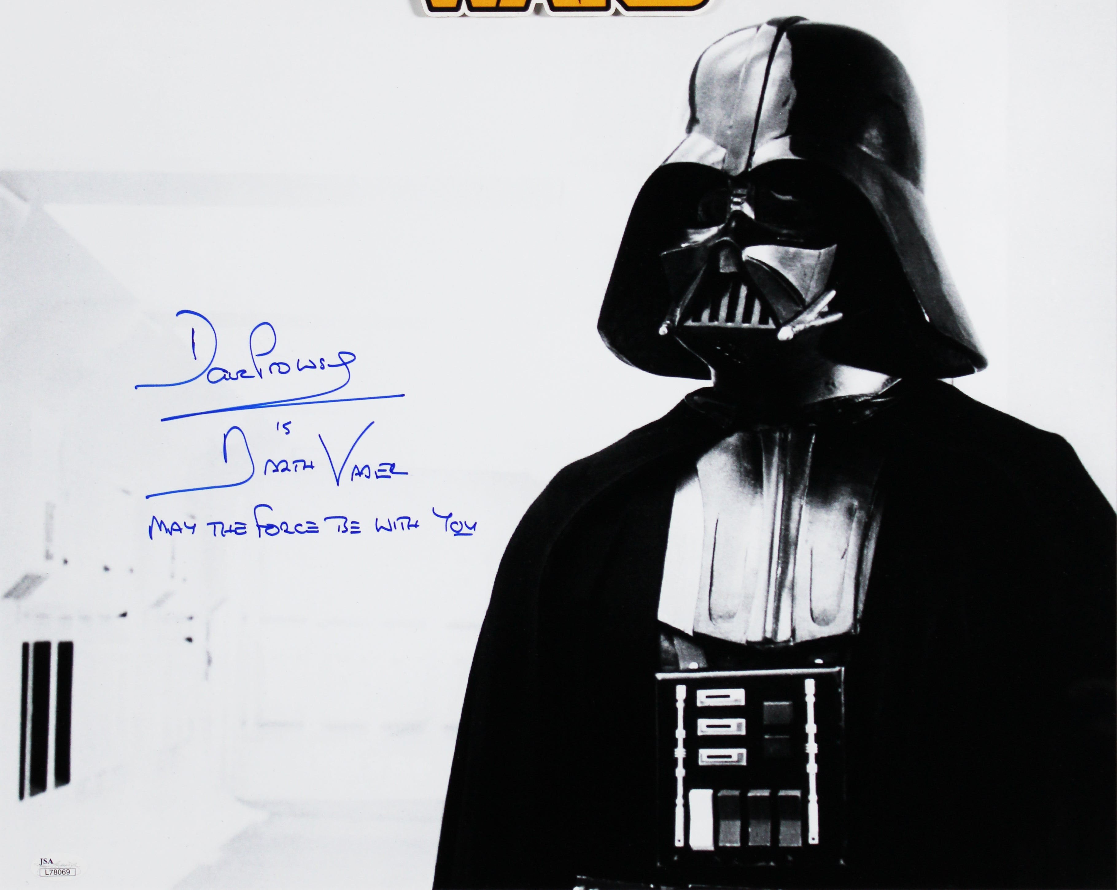 David Prowse Star Wars "May The Force Be With You" Signed 16x20 Framed Photo JSA
