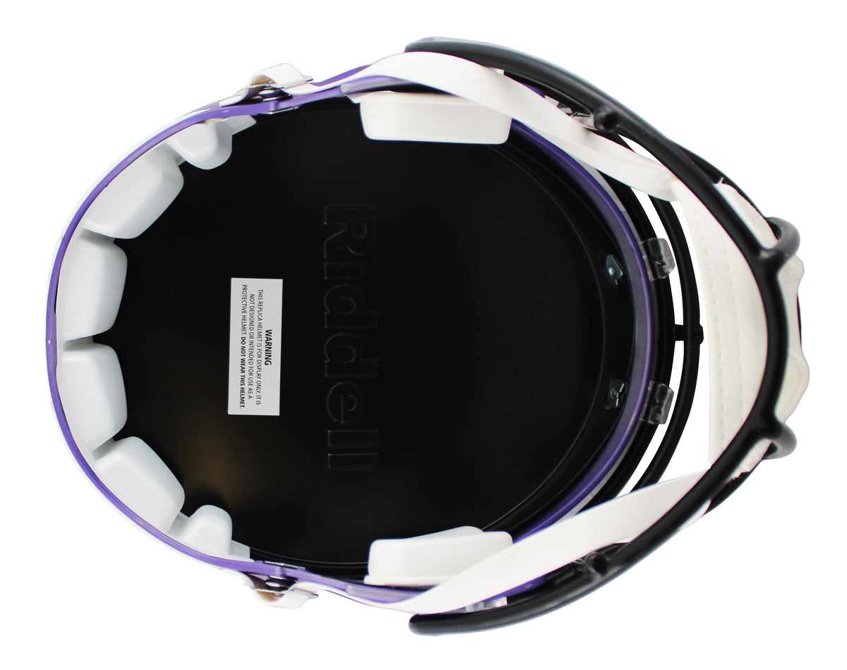 Vikings Adrian Peterson Signed Full Size Speed Rep Helmet BAS Witnessed 2