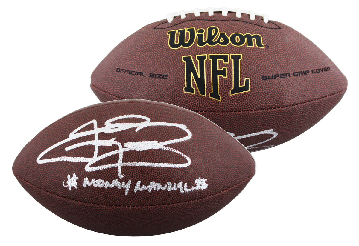 Texas A&M Johnny Manziel "$$ Manziel" Signed Super Grip Football W/ Case JSA Wit
