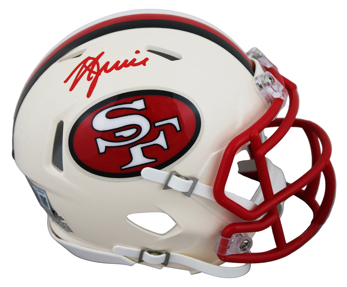 49ers Kyle Juszczyk Signed Retro Speed Mini Helmet W/ Case BAS Witnessed