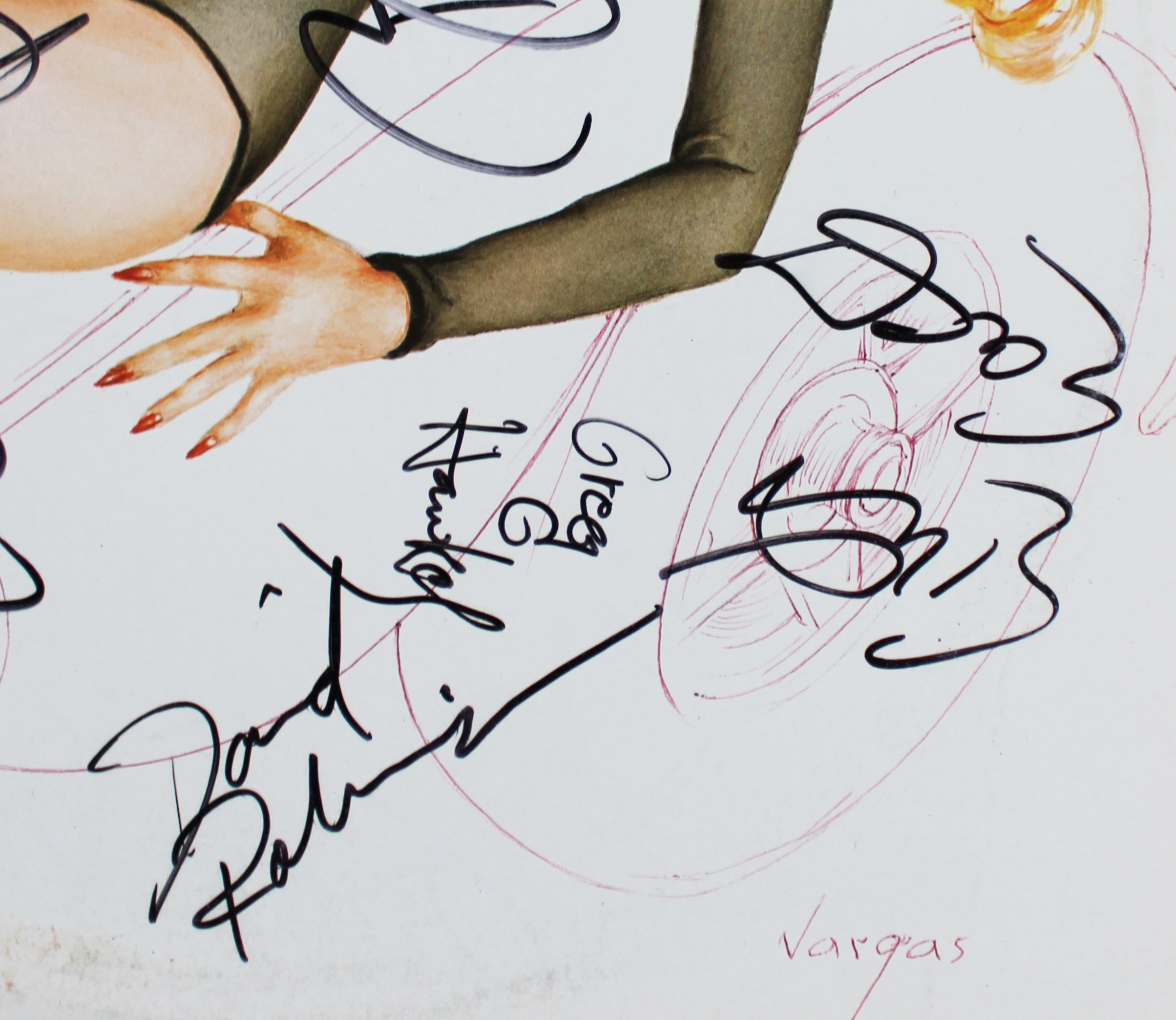 The Cars (5) Ocasek, Easton, Hawkes +2 Signed Album Cover BAS #AE64170