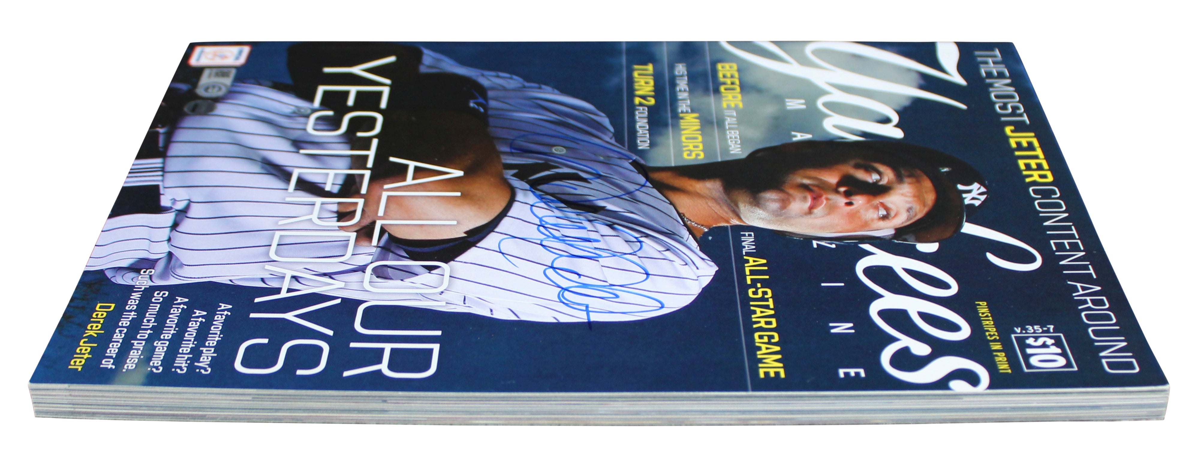 Yankees Derek Jeter Signed September 2014 Yankees Magazine MLB & BAS #AE64183