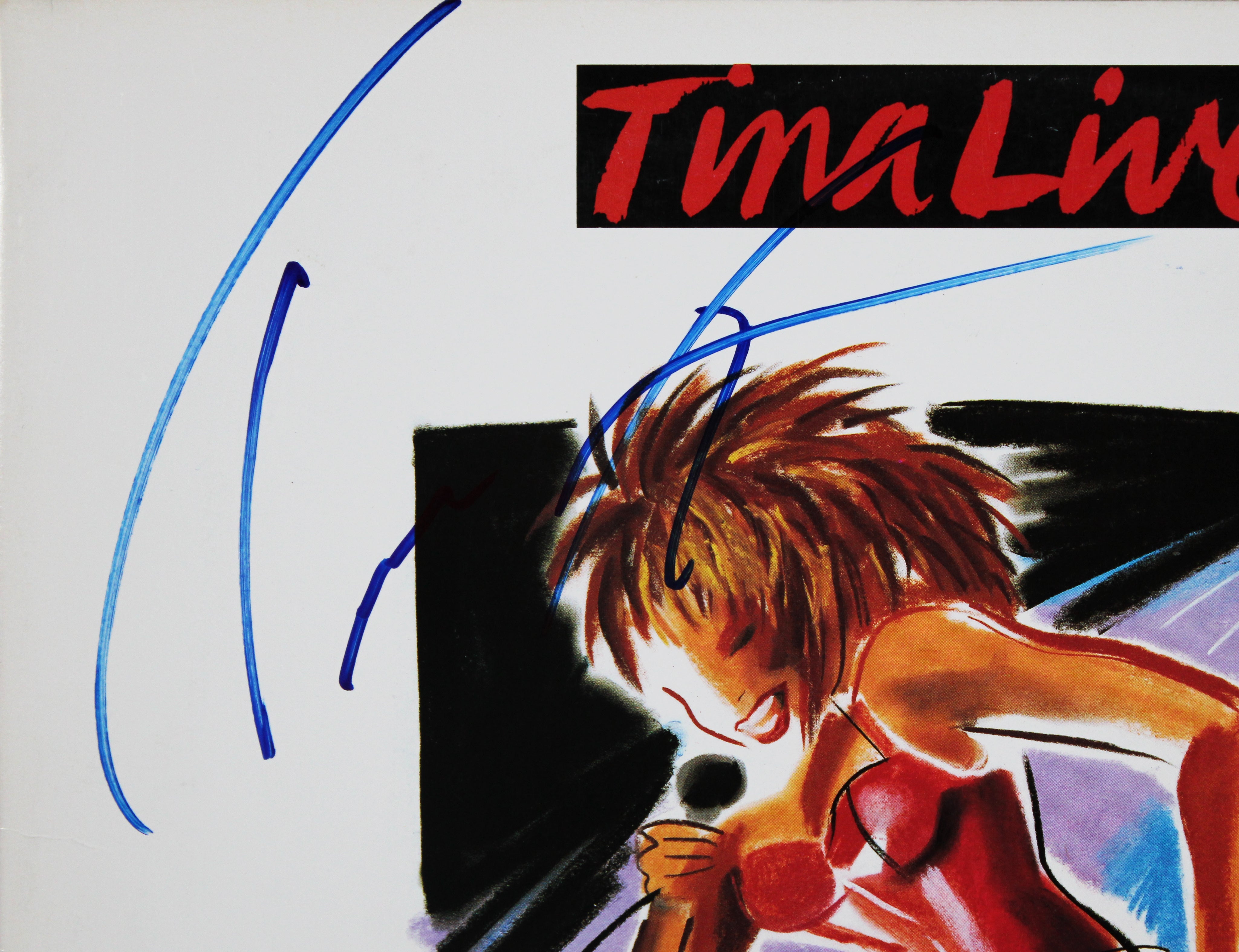 Tina Turner Signed Tina Live in Europe Album Cover W/ Vinyl BAS #AE02786