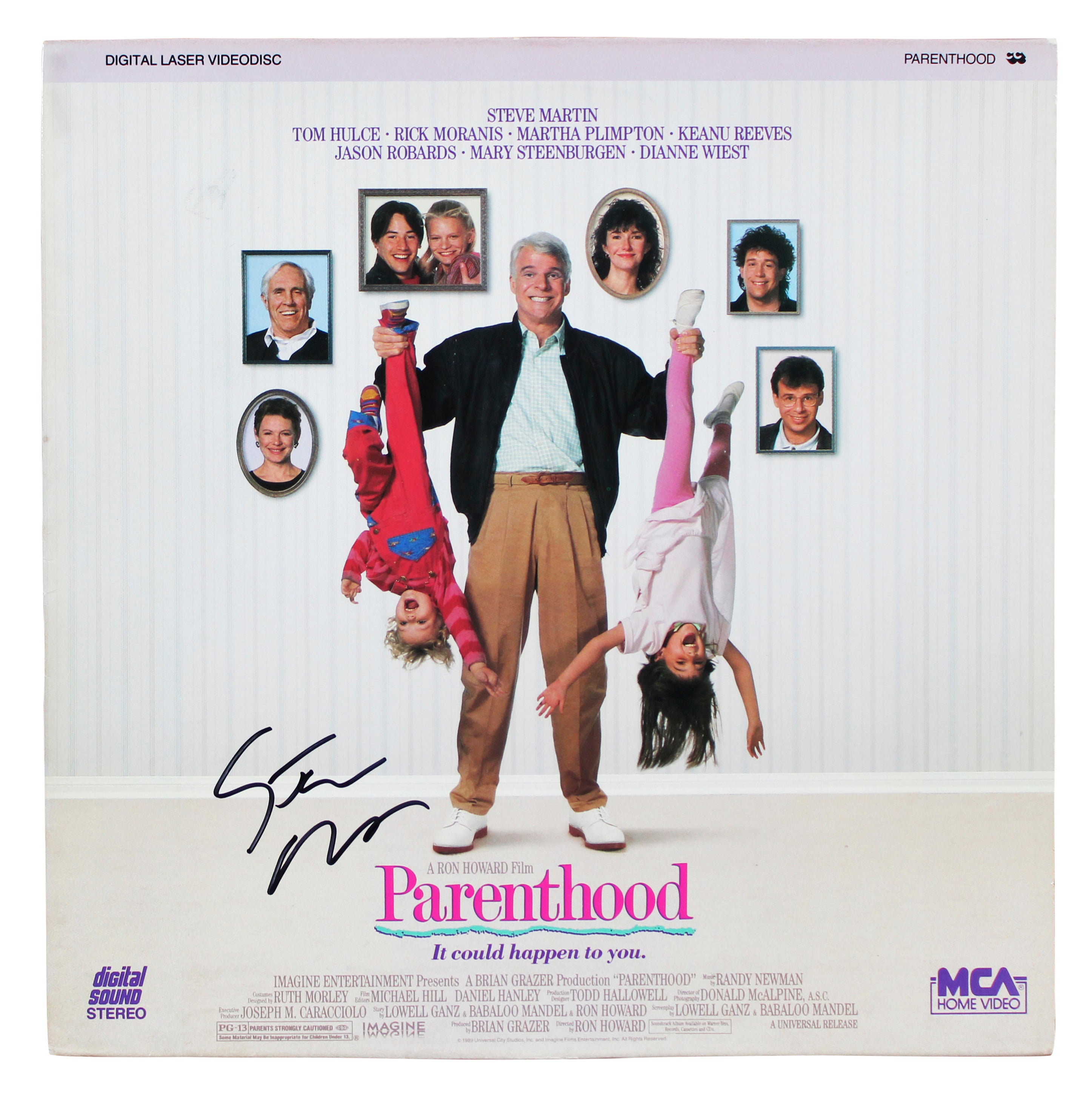 Steve Martin Authentic Signed Parenthood Laserdisc Cover w/o Disk BAS #BM04408