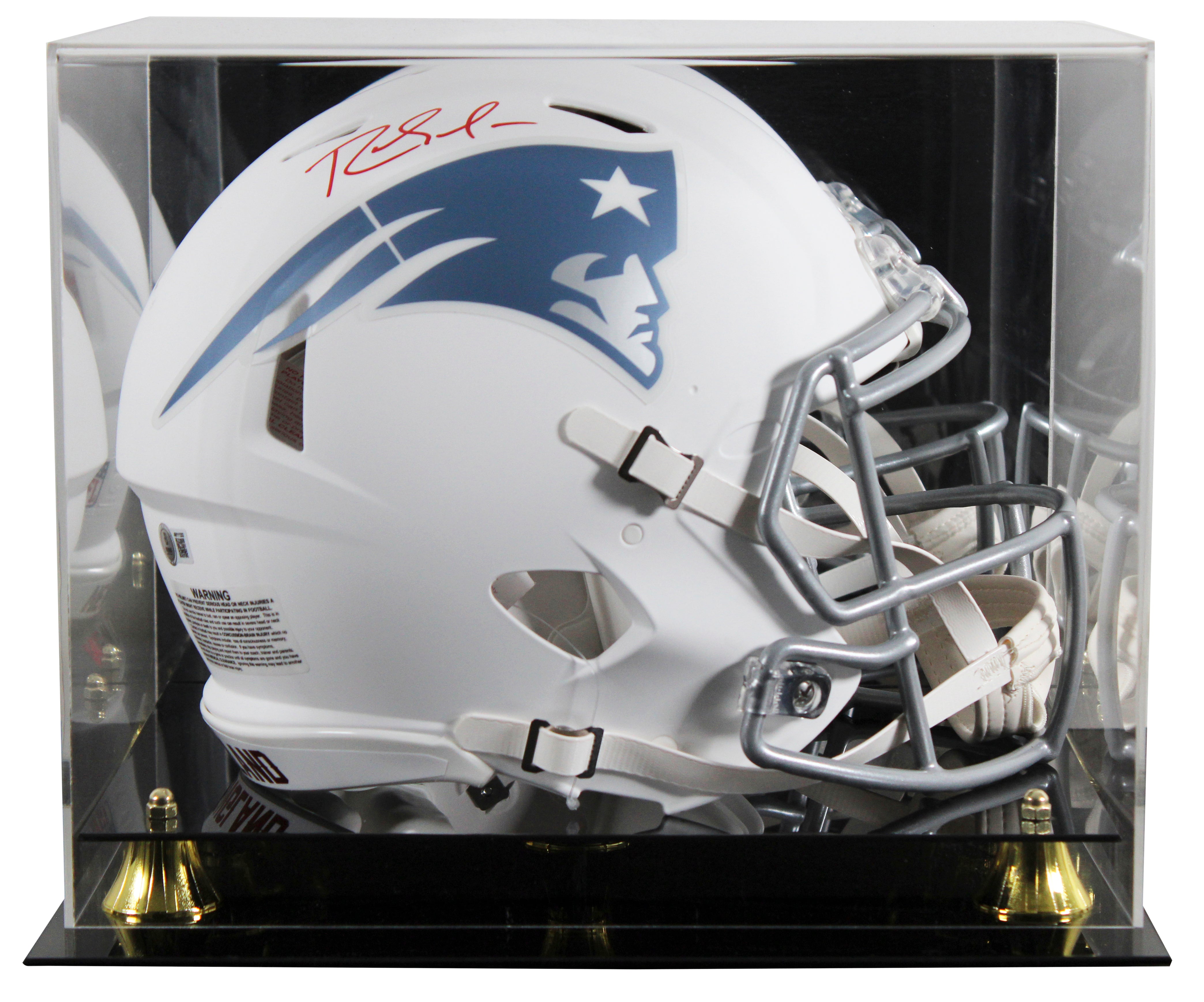 Patriots Randy Moss Signed '25 On-Field Alt F/S Speed Proline Helmet W/ Case BAS