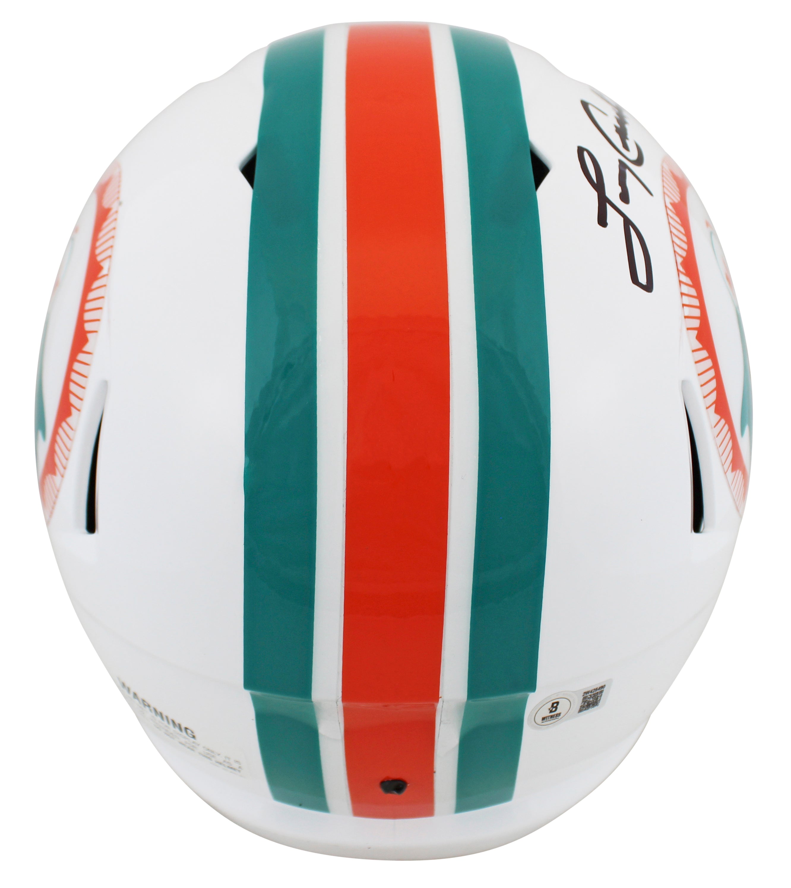 Dolphins Larry Csonka Signed 1972 TB Full Size Speed Rep Helmet W/ Case BAS W