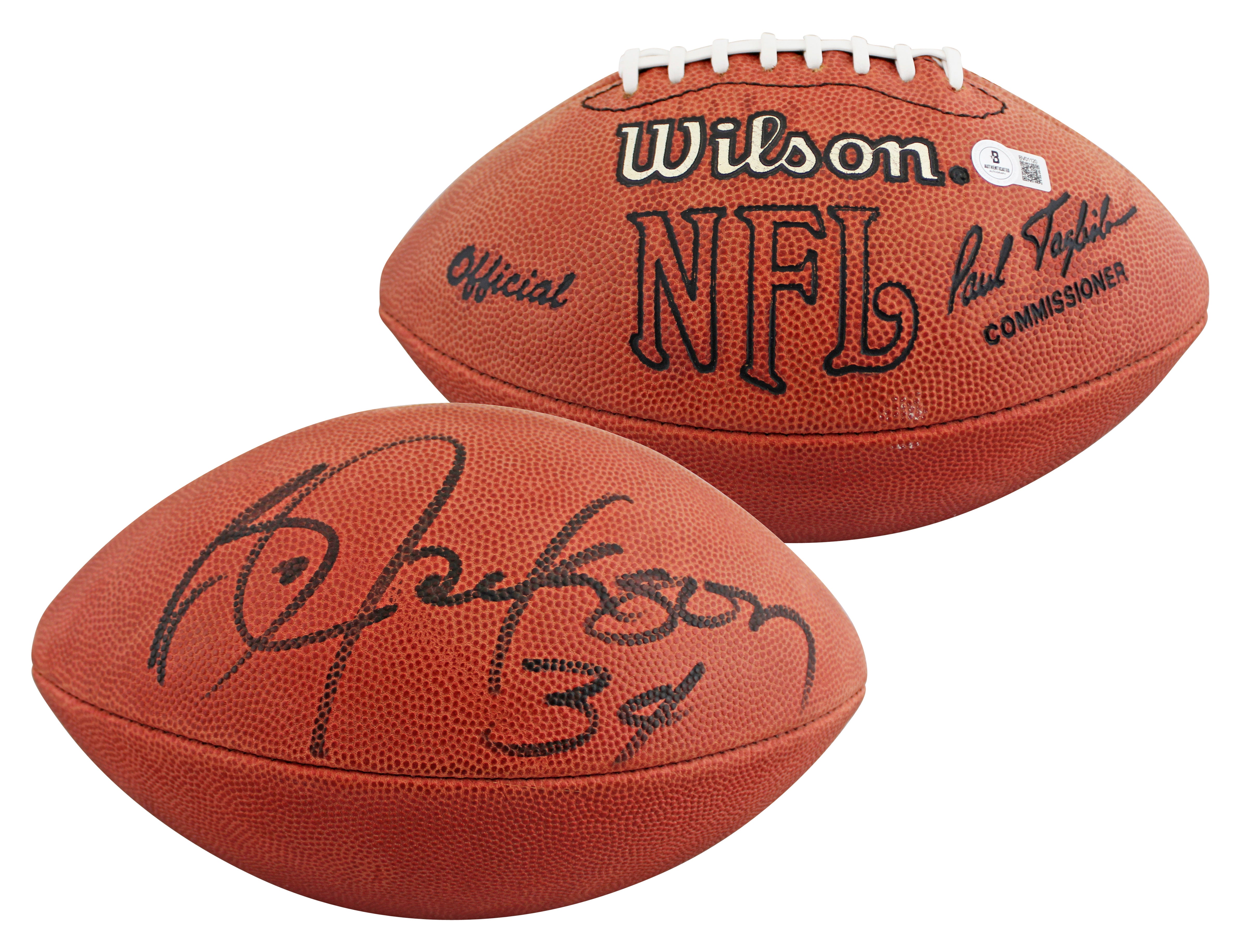 Raiders Bo Jackson Authentic Signed Wilson Official Nfl Football BAS #BV01120