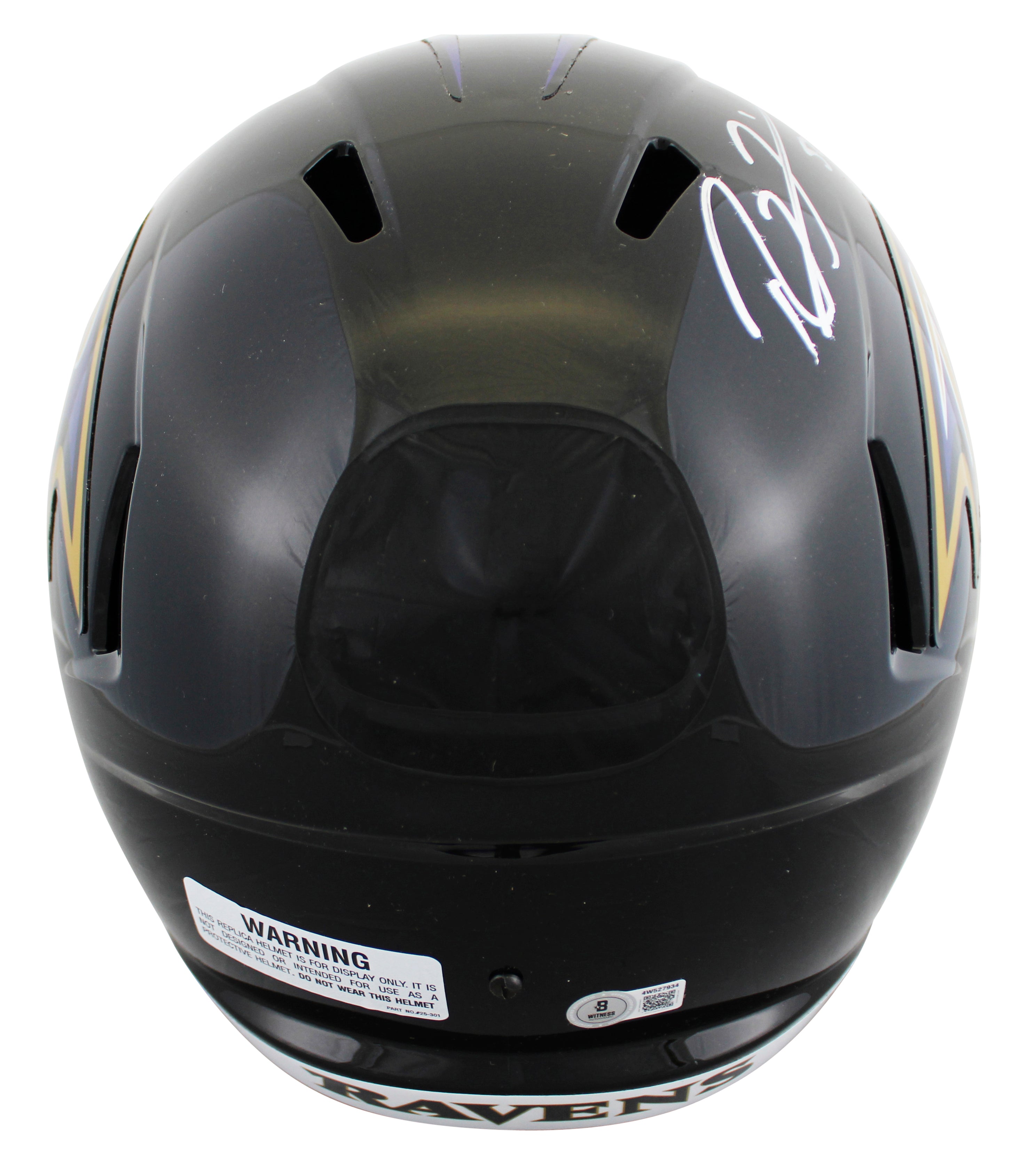Ravens Ray Lewis Signed Full Size Speed Rep Helmet BAS Witnessed #4W527934