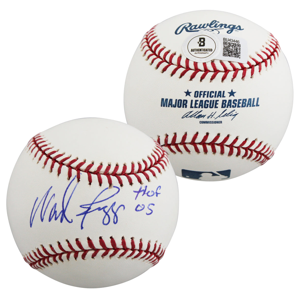 Red Sox Wade Boggs "HOF 05" Authentic Signed OML Baseball Autographed BAS