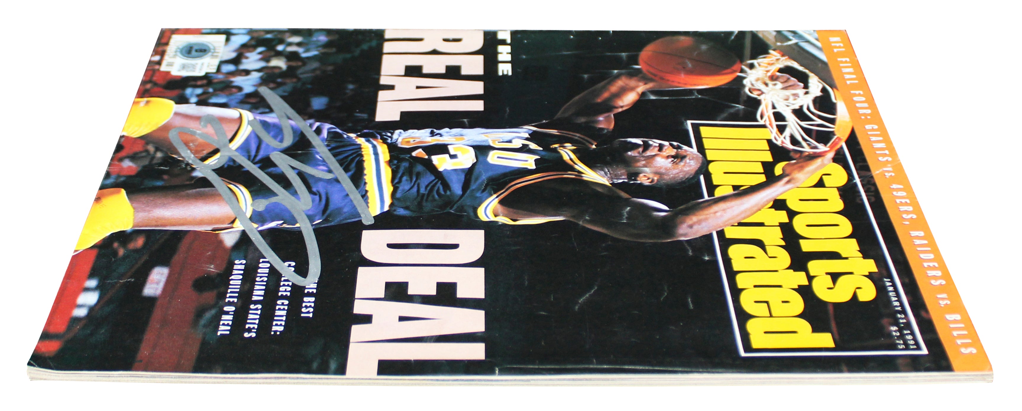 Lakers Shaquille O'Neal Signed January 1991 Sports Illustrated Magazine BAS Wit