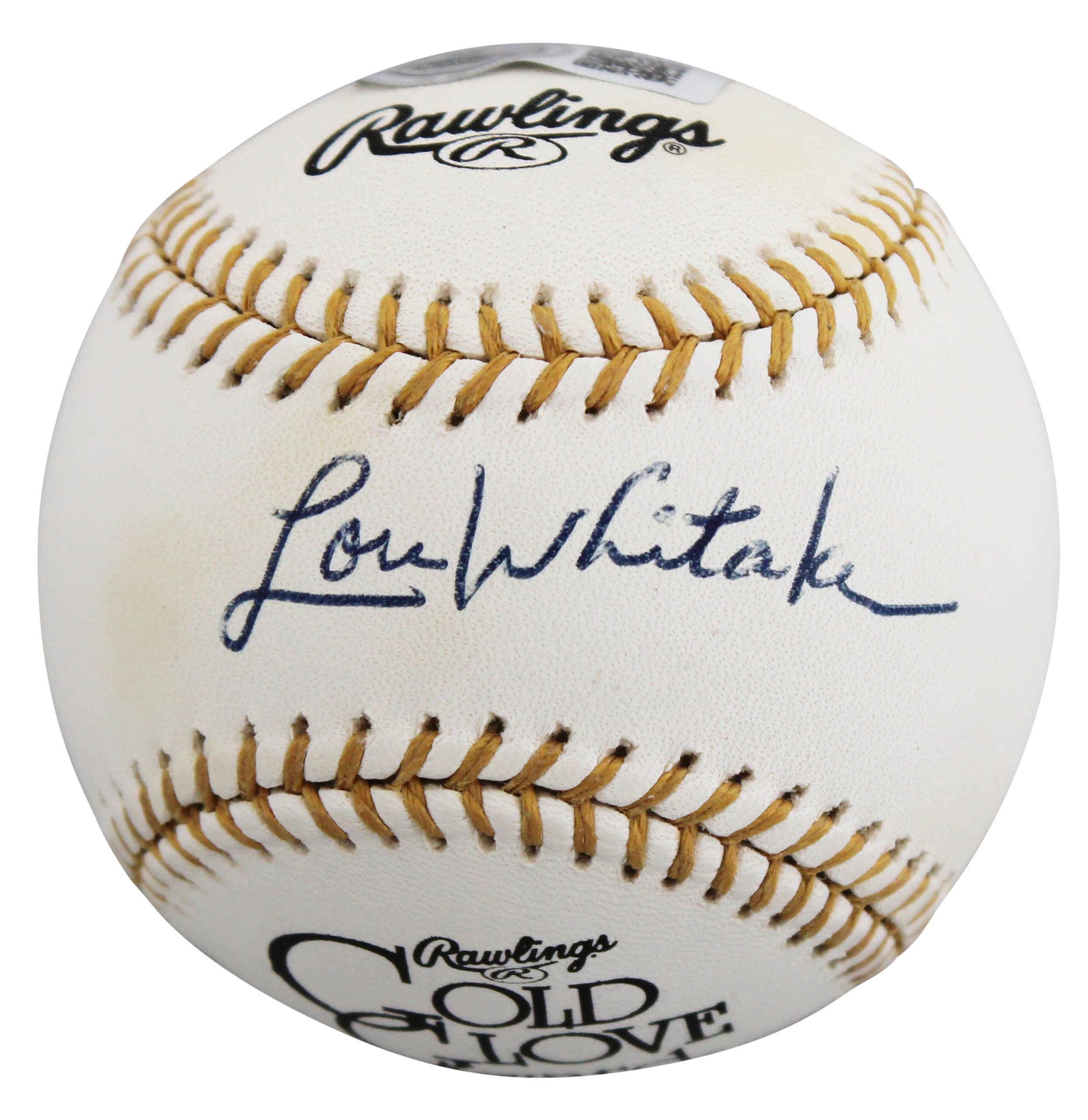 Tigers Lou Whitaker Signed Rawlings Gold Glove Logo OML Baseball BAS #BV01147