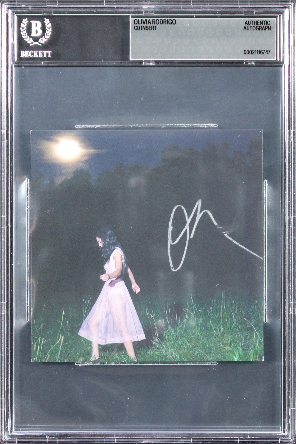 Olivia Rodrigo Authentic You Seem Pretty Sad CD Insert Autographed BAS Slabbed 5