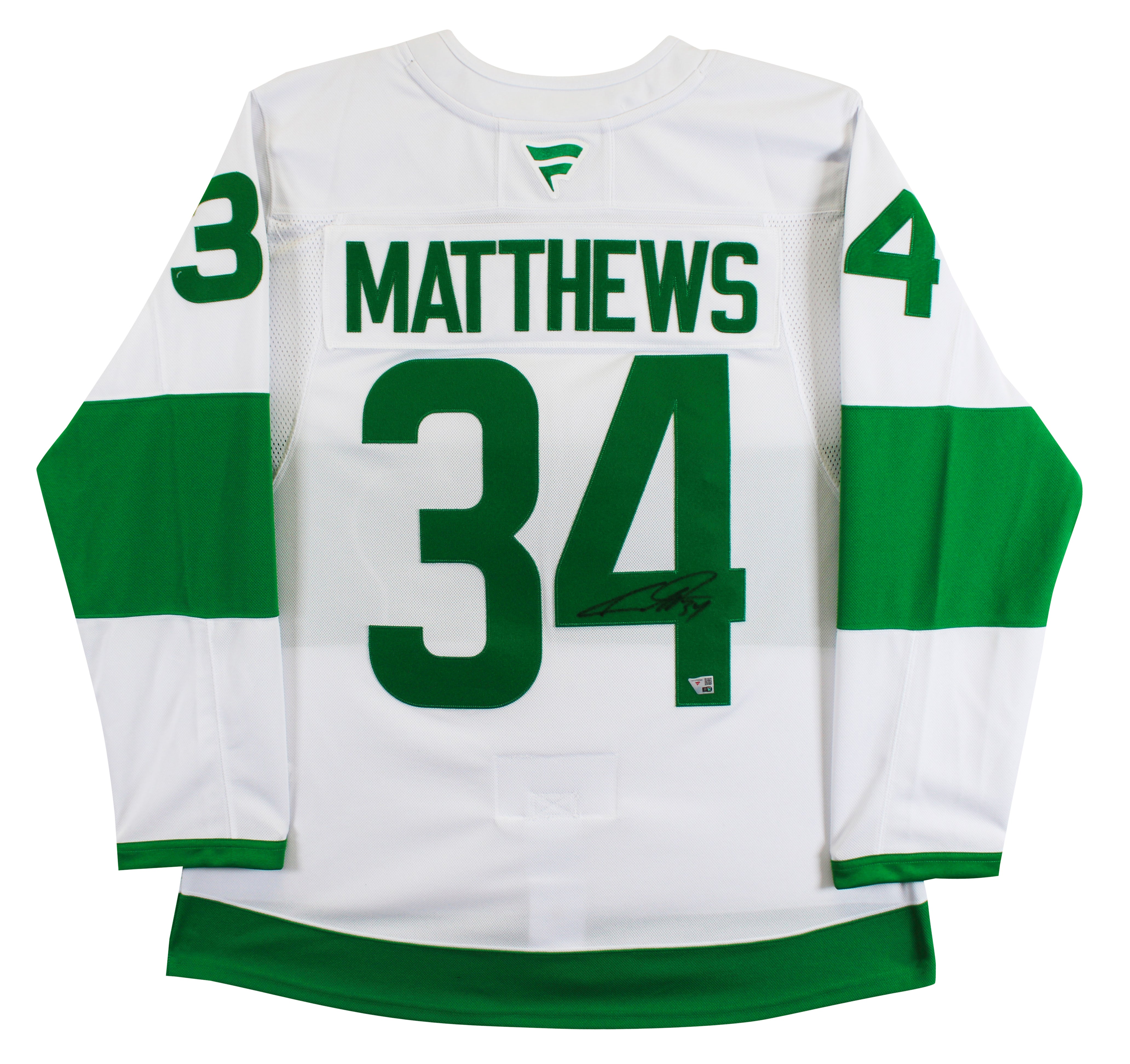Auston Matthews Signed White Shamrock Series Auth Jersey w/ Fight Strap Fanatics