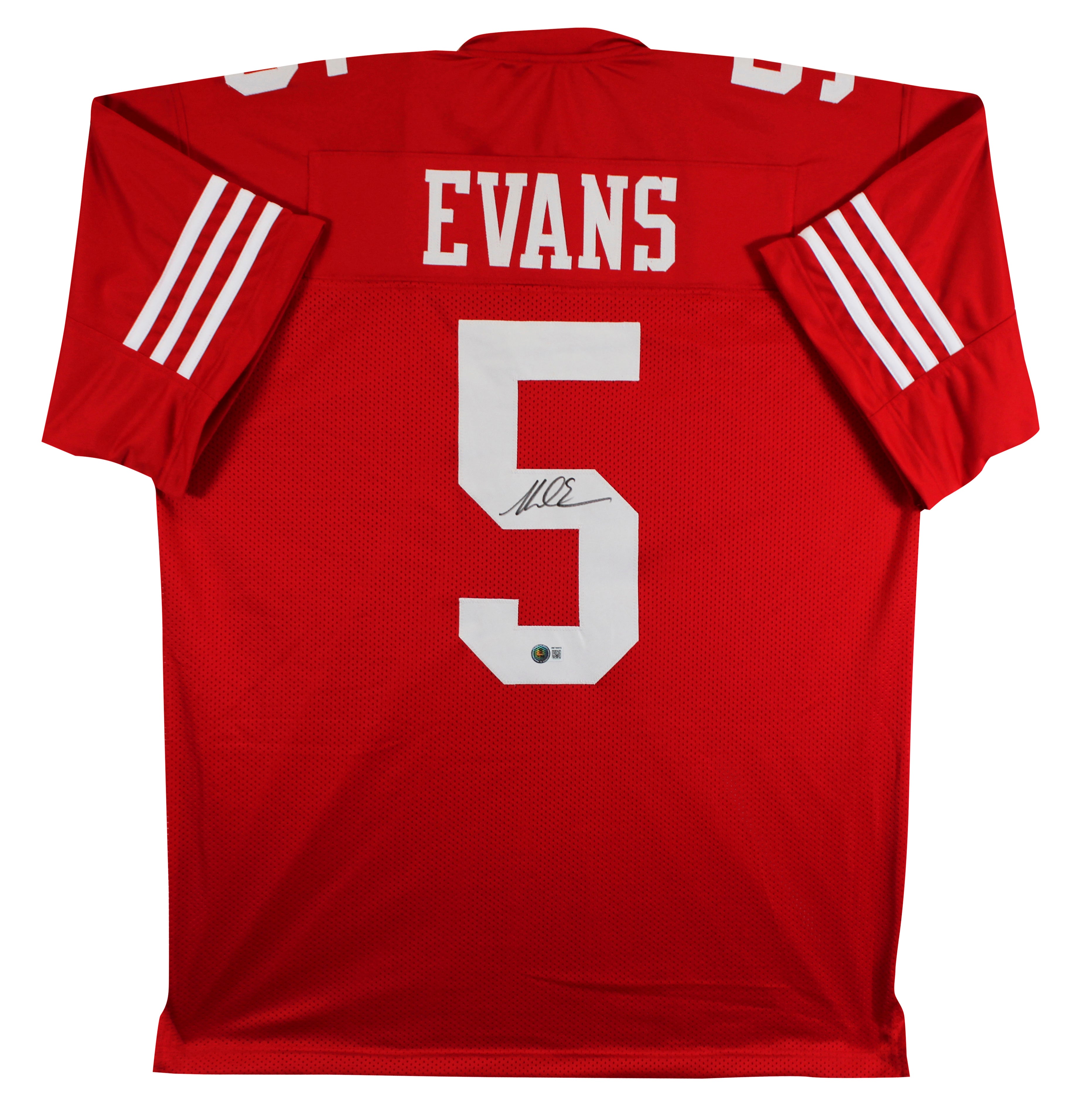 Mike Evans Authentic Signed Red Pro Style Jersey Autographed BAS Witnessed 3