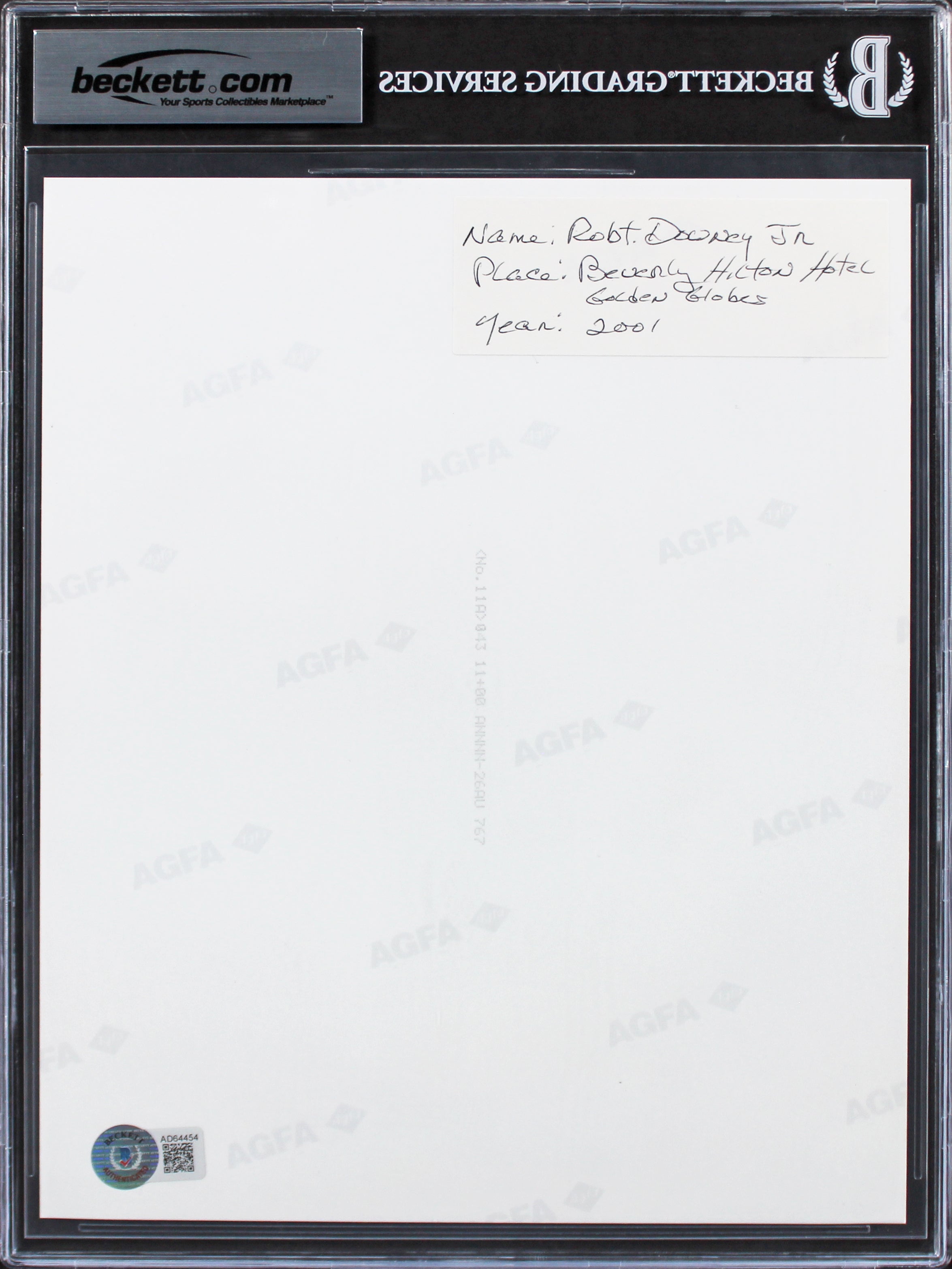 Robert Downey Jr. Chaplin Authentic Signed 8x10 Photo Auto Graded 10 BAS Slabbed