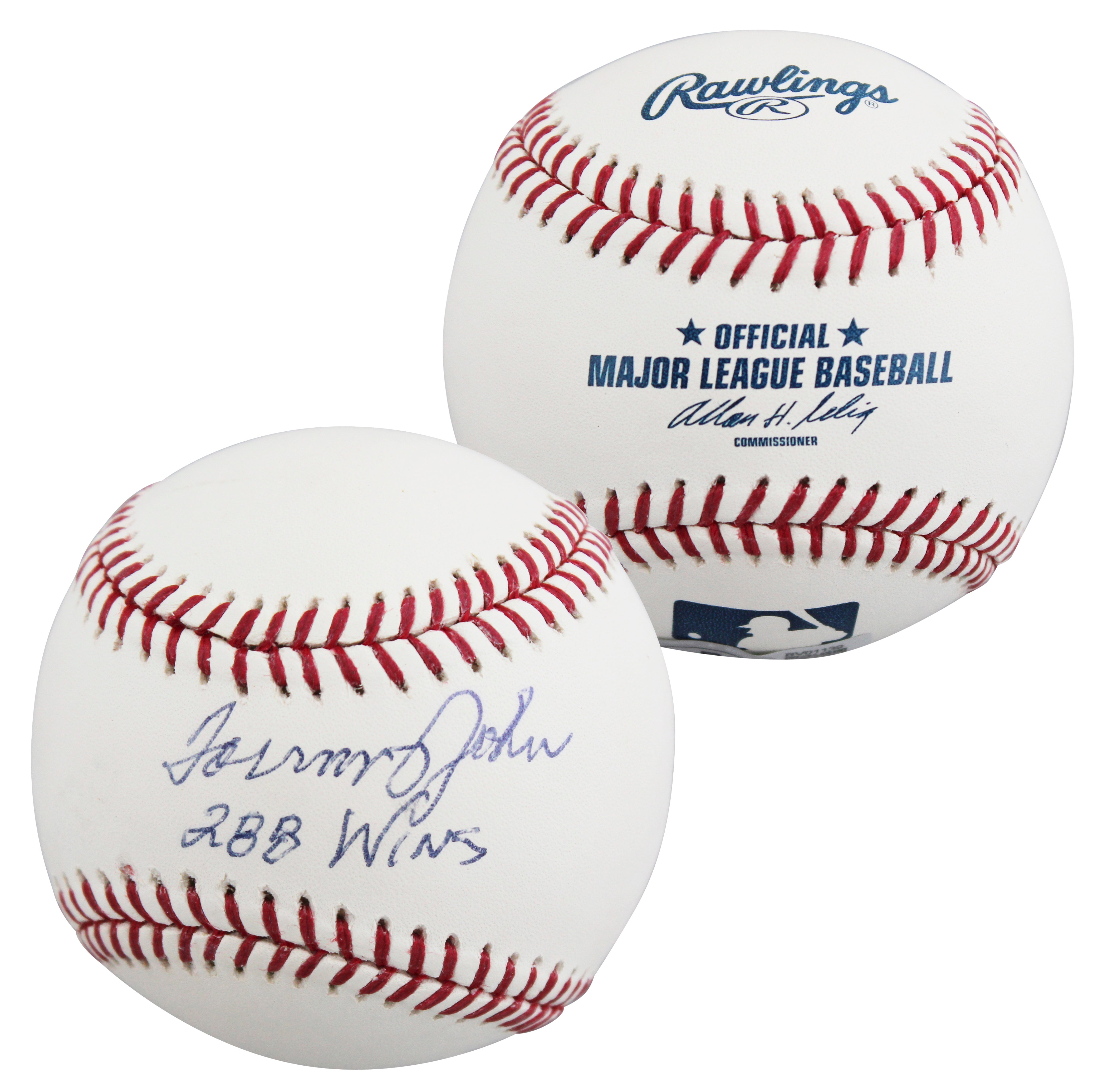 Dodgers Tommy John "288 Wins" Authentic Signed OML Baseball BAS #BV01139