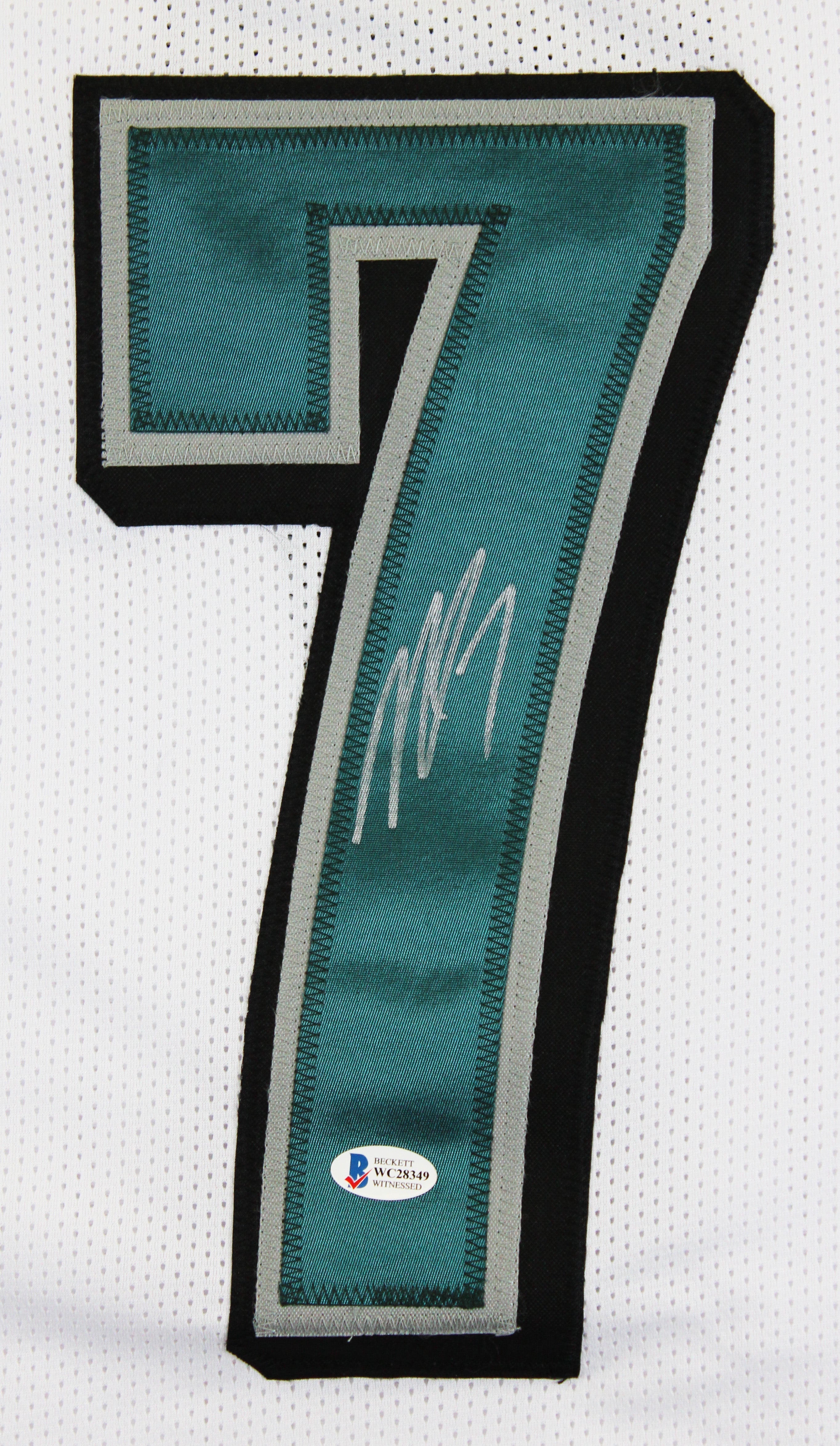 Michael Vick Authentic Signed White Pro Style Jersey BAS Witnessed #WC28349