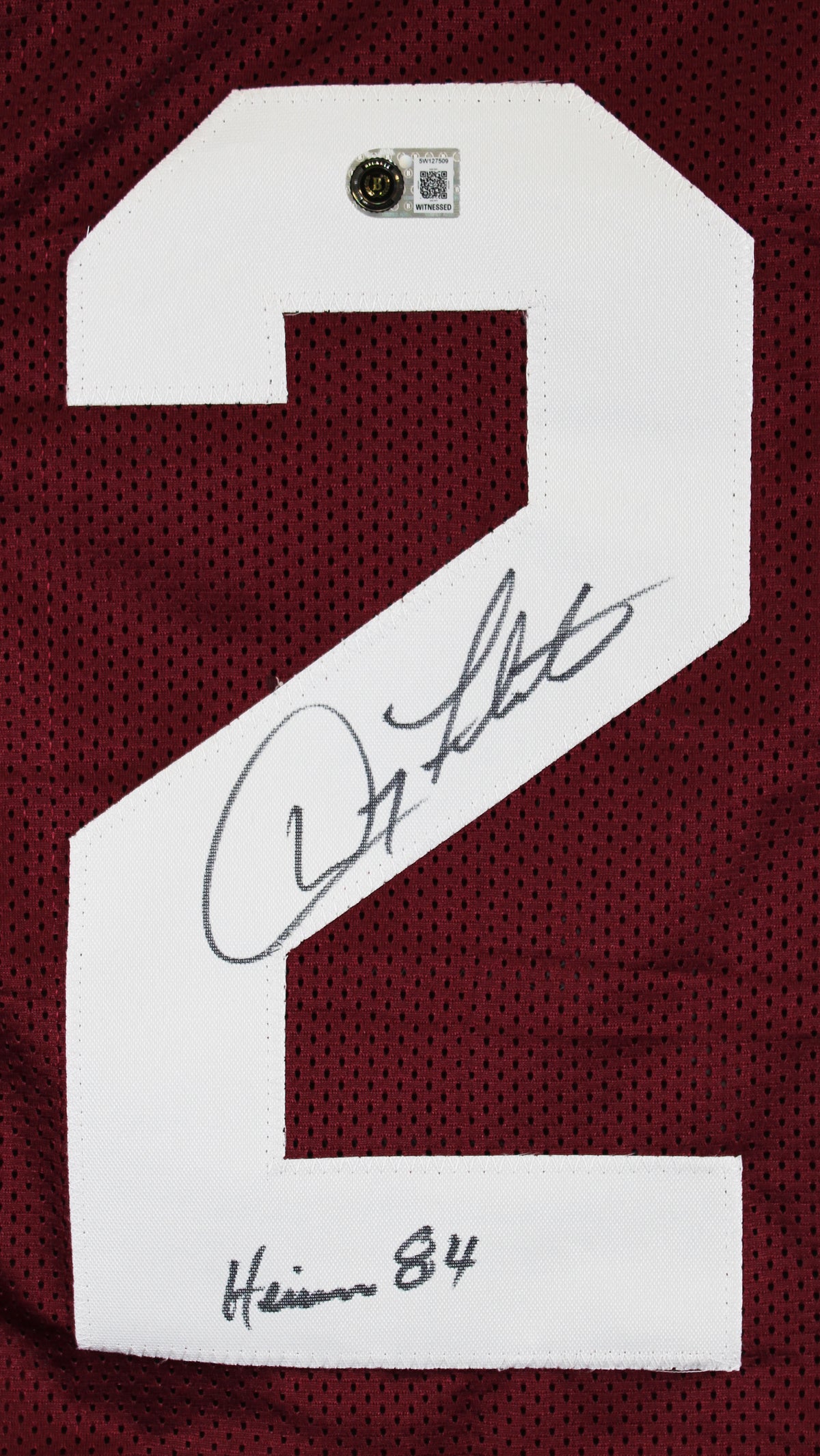 Boston College Doug Flutie "Heisman 84" Signed Maroon Pro Style Jersey BAS Wit 2