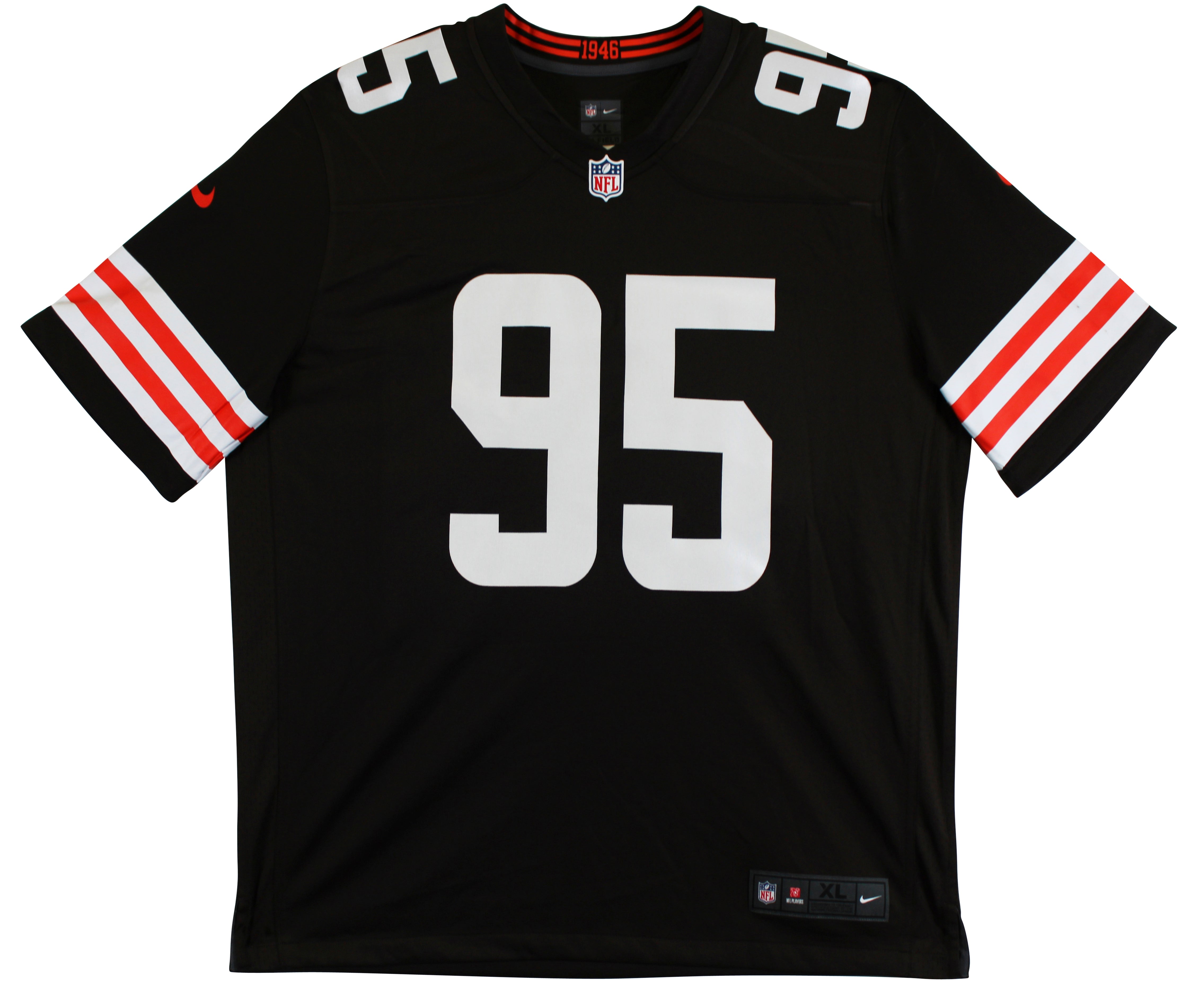 Browns Myles Garrett Authentic Signed Brown Nike Limited Jersey BAS Witnessed