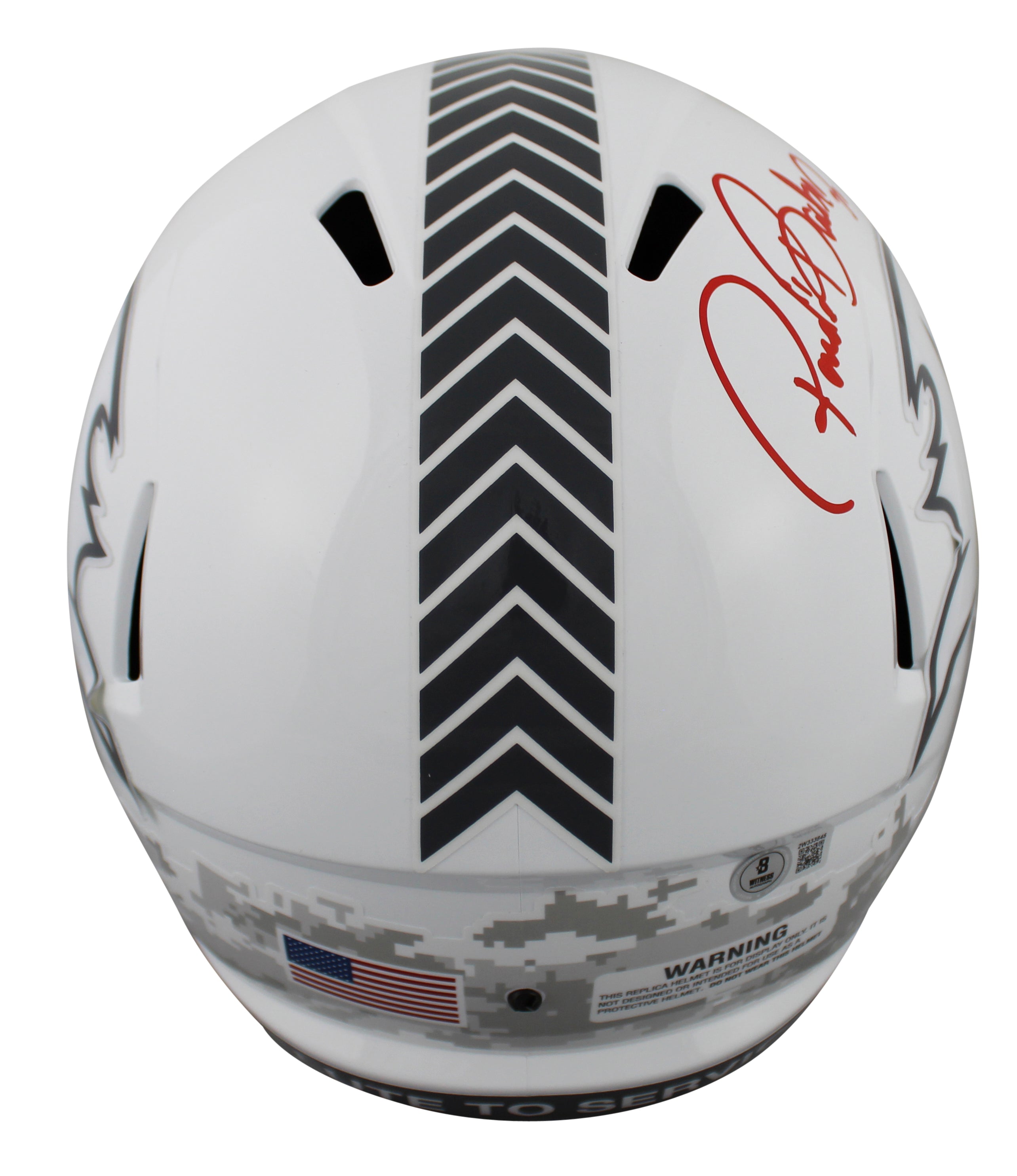 Buccaneers Ronde Barber Signed STS III Full Size Speed Rep Helmet w/ Case BAS W