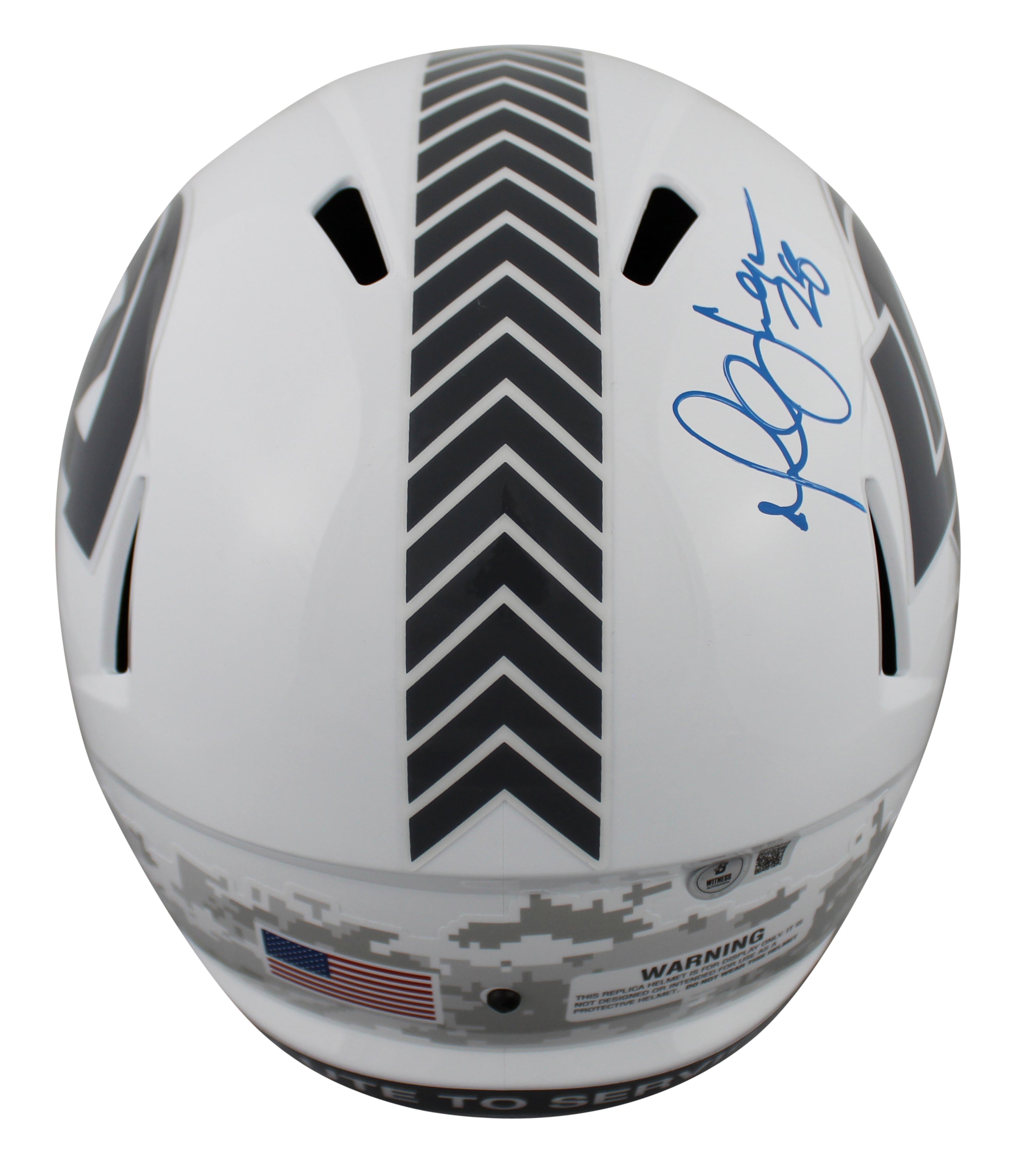 Rams Marshall Faulk Signed STS III Full Size Speed Rep Helmet BAS Witnessed