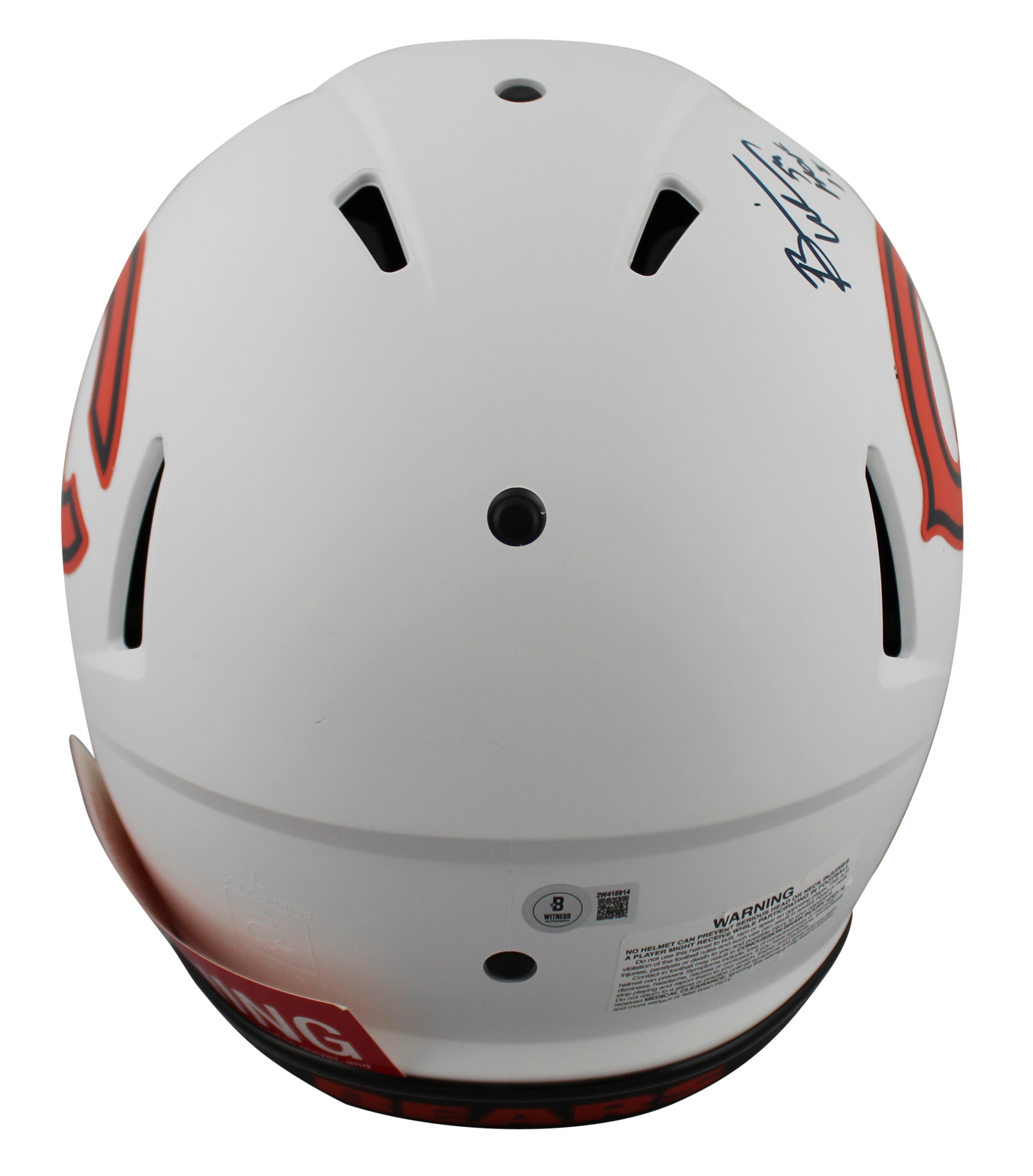 Bears Brian Urlacher "HOF" Signed Lunar F/S Speed Proline Helmet W/ Case BAS Wit