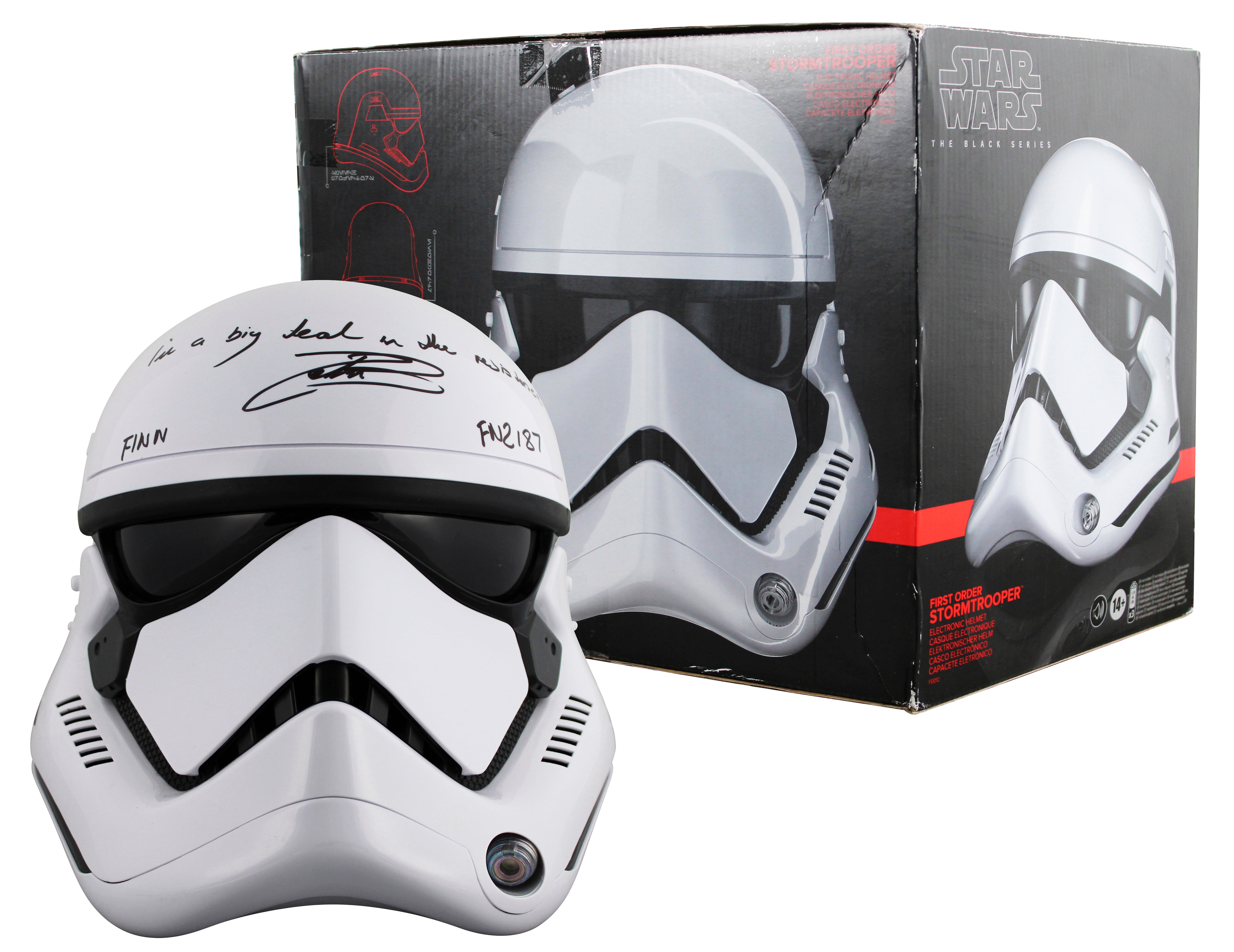 John Boyega Star Wars The Force Awakens "3x Insc" Signed Helmet JSA #CA61491