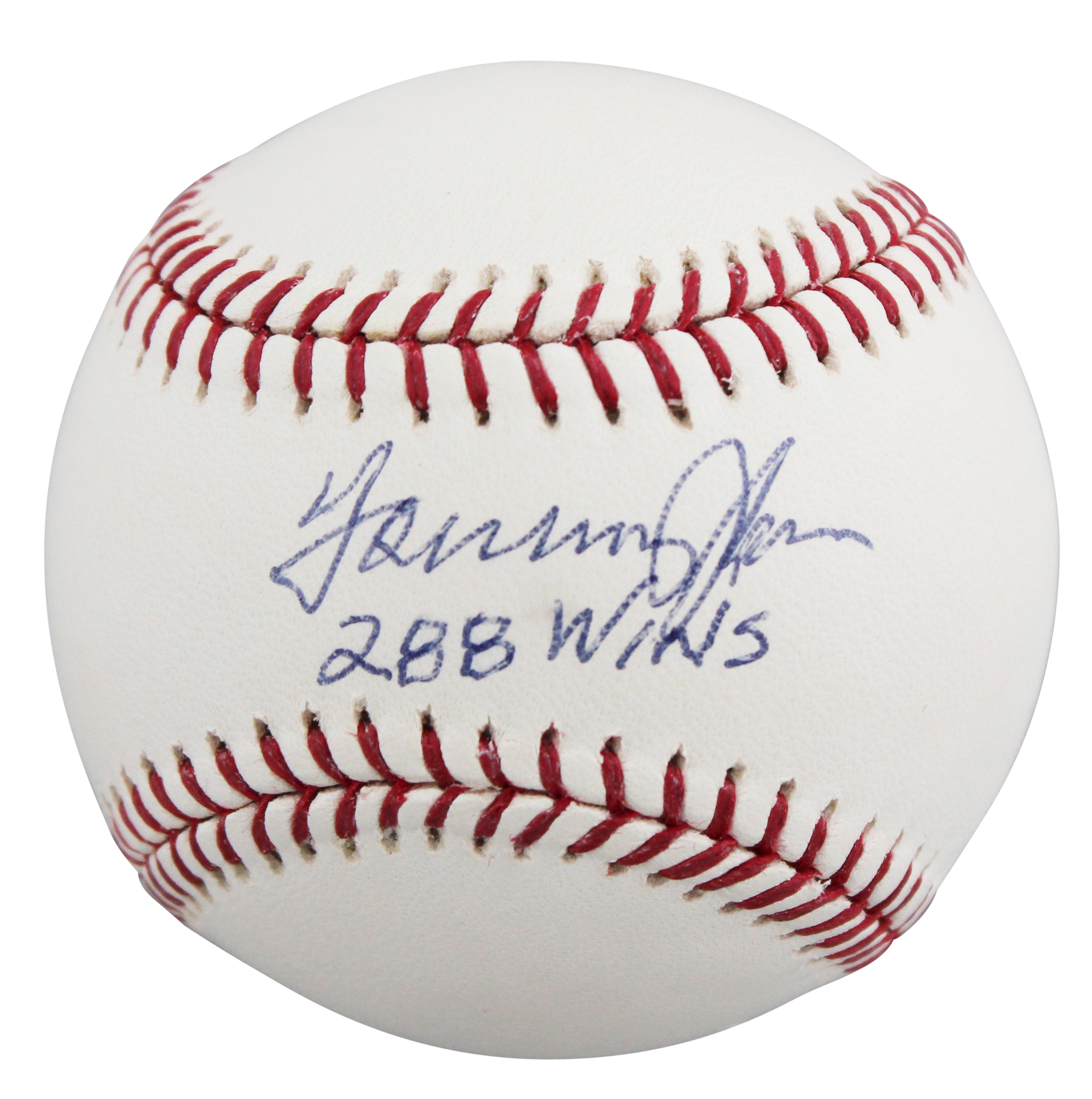 Dodgers Tommy John "288 Wins" Authentic Signed OML Baseball BAS #BV01140