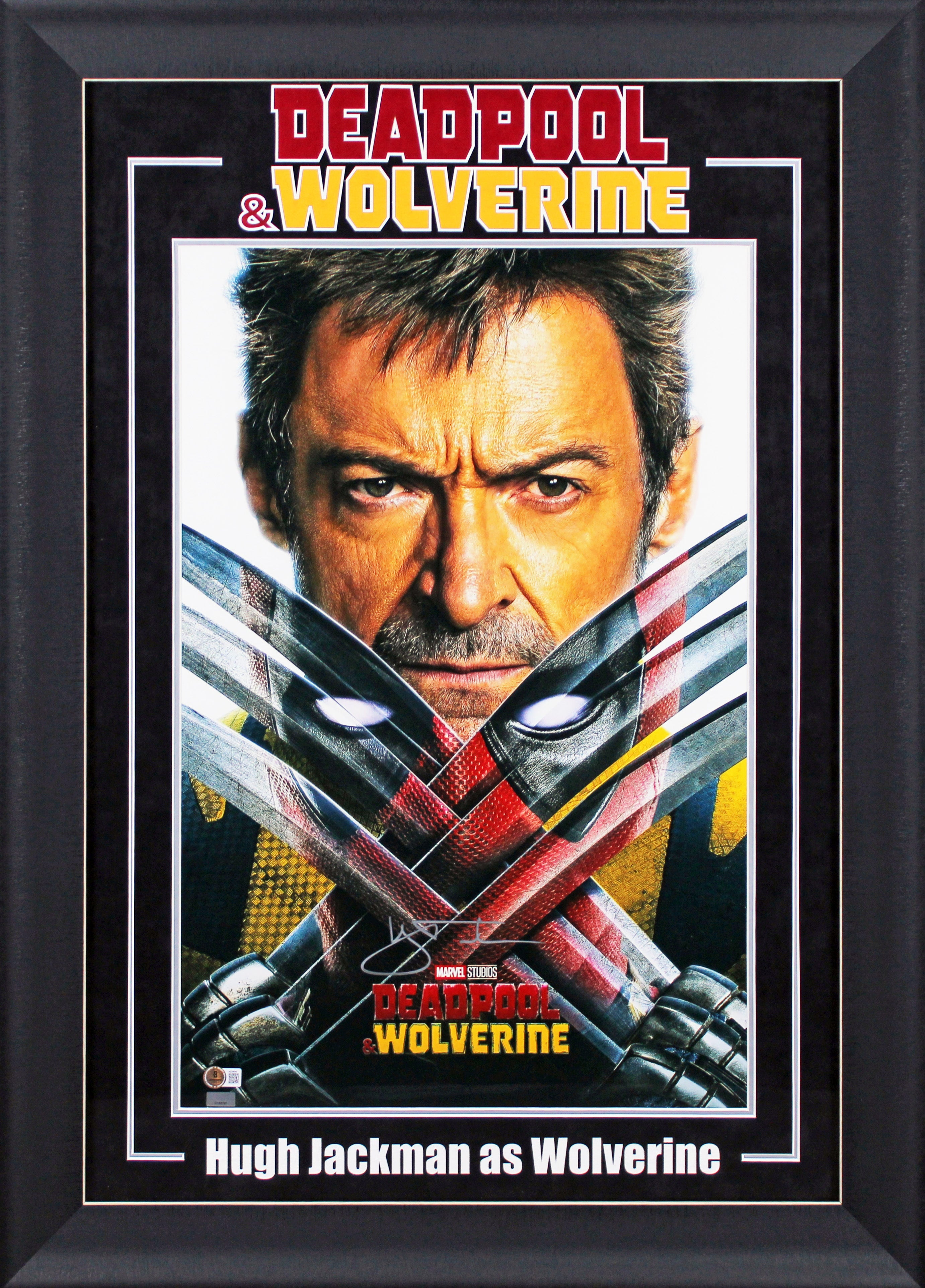Hugh Jackman Deadpool & Wolverine Authentic Signed Framed 16x24 Photo BAS