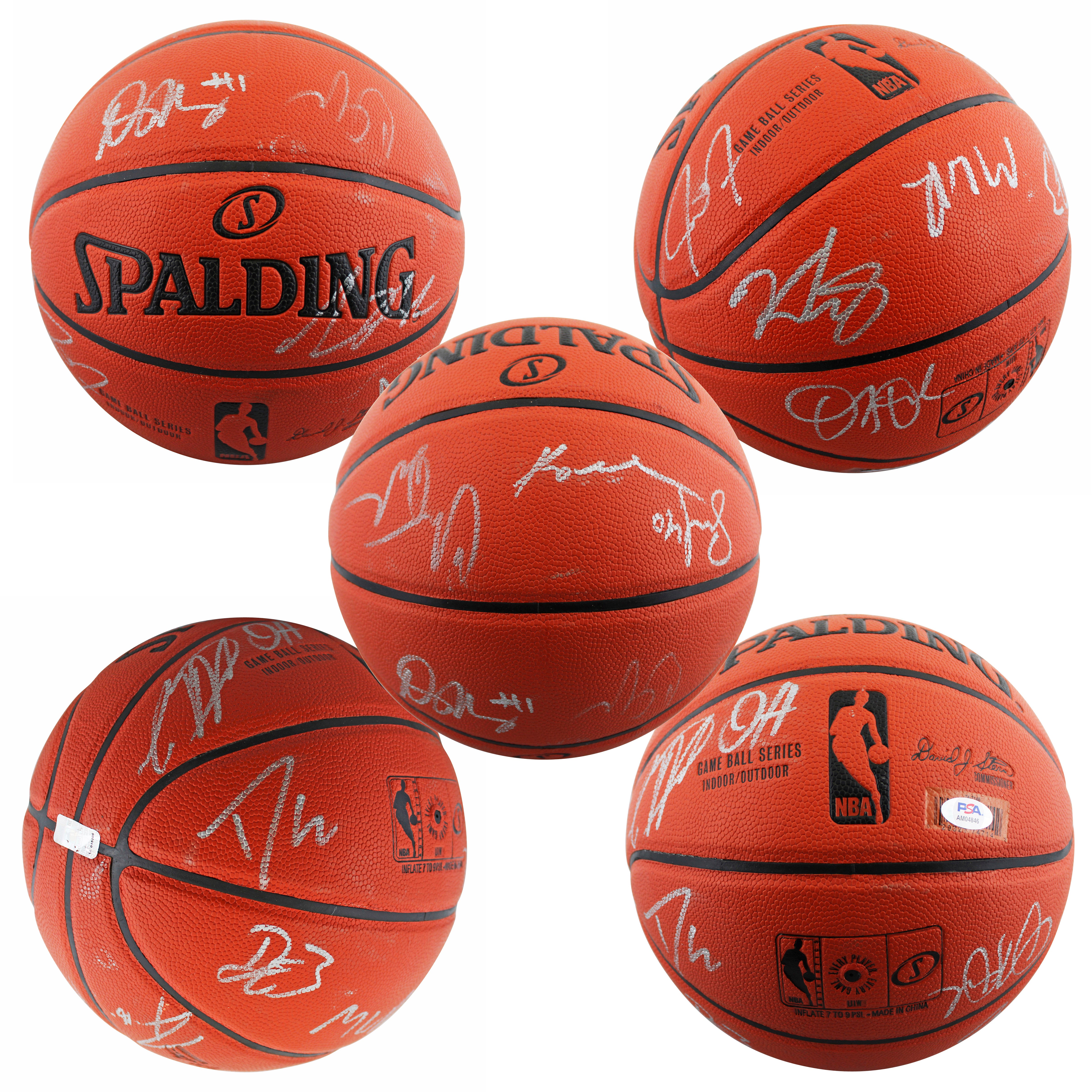 2012 Lakers (14) Bryant, Nash, Gasol +11 Signed Spalding Basketball PSA #AM04846