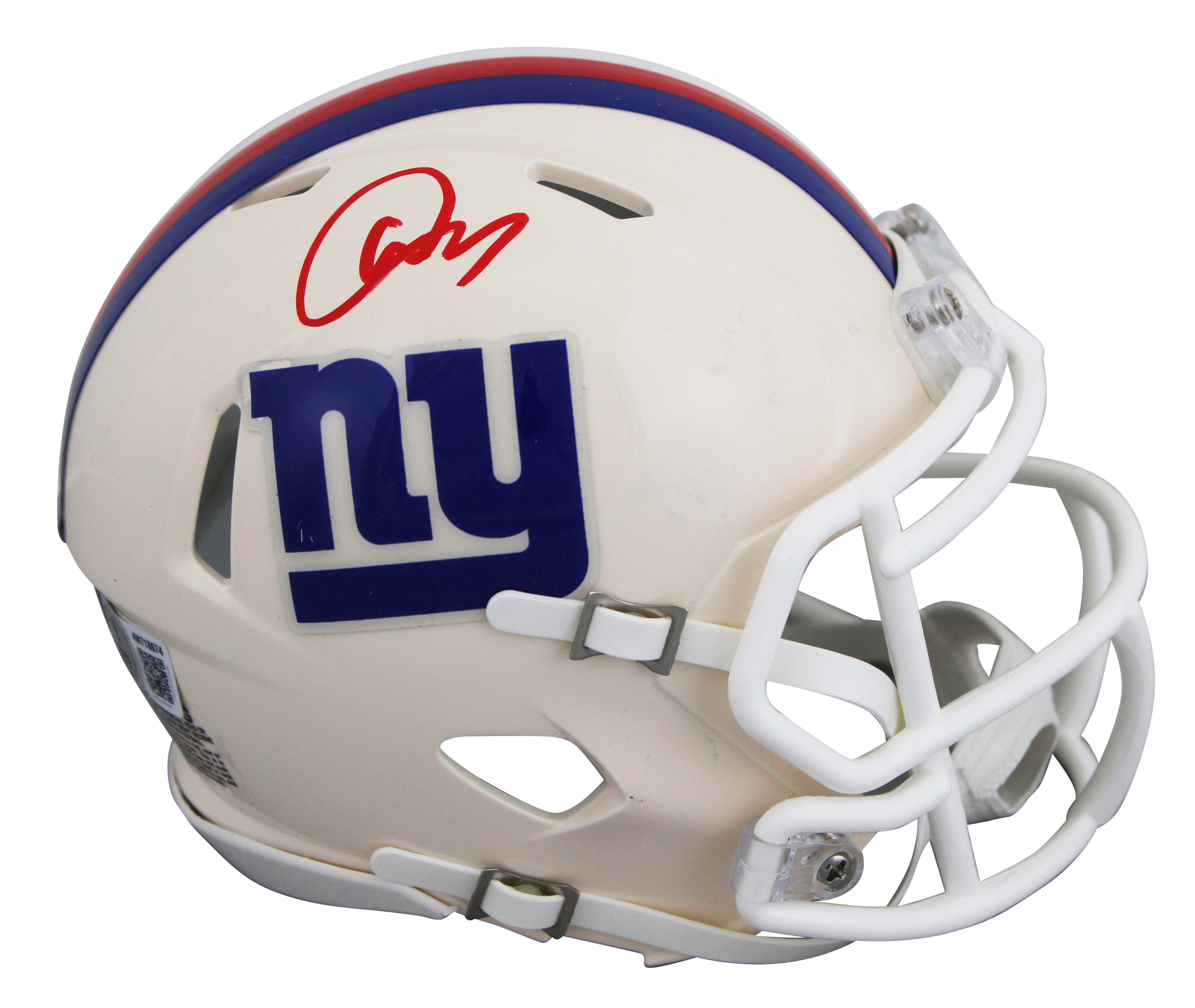Giants Abdul Carter Authentic Signed Retro Speed Mini Helmet BAS Witnessed