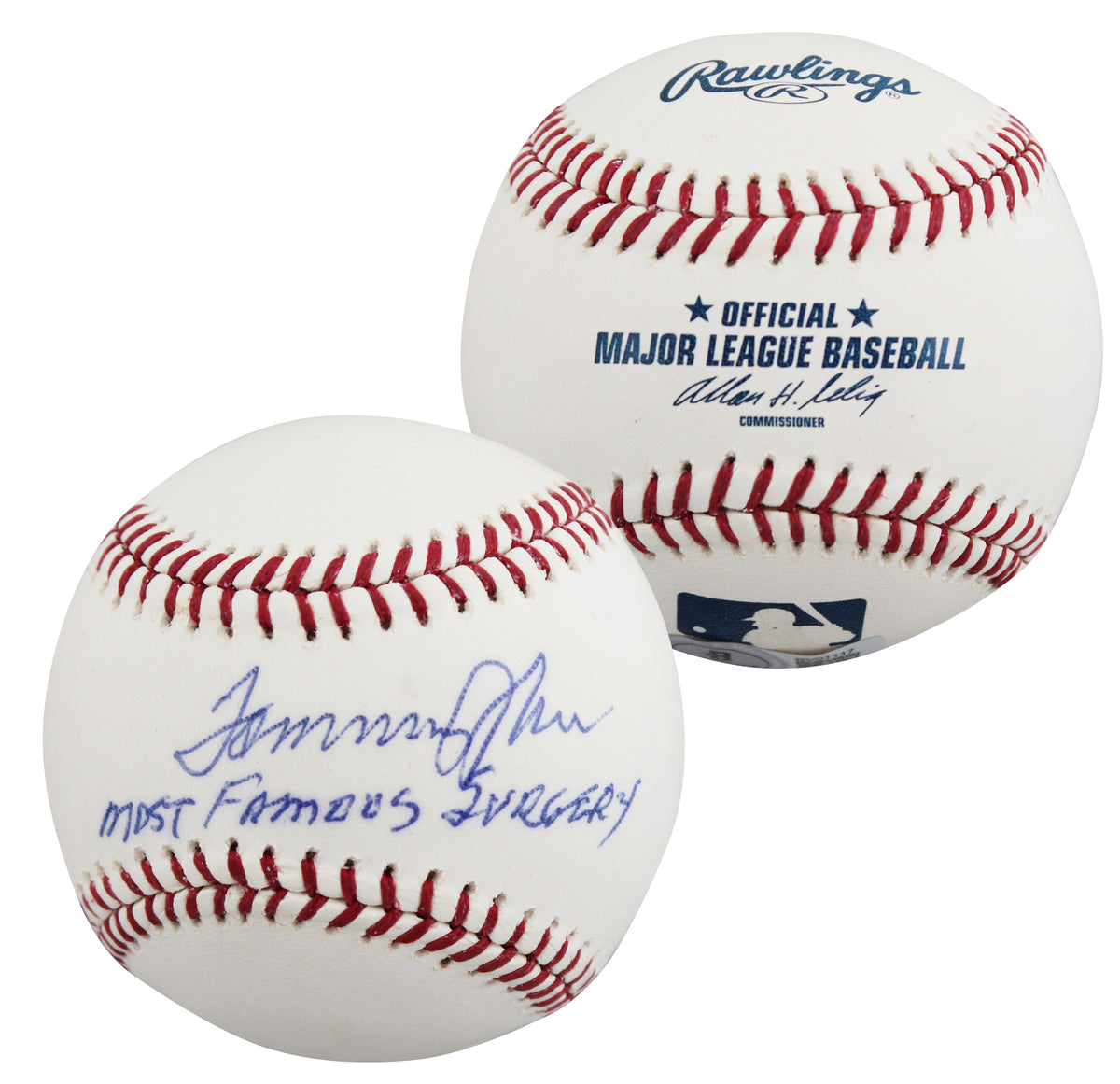 Dodgers Tommy John "Most Famous Surgery" Signed OML Baseball BAS #BV01117