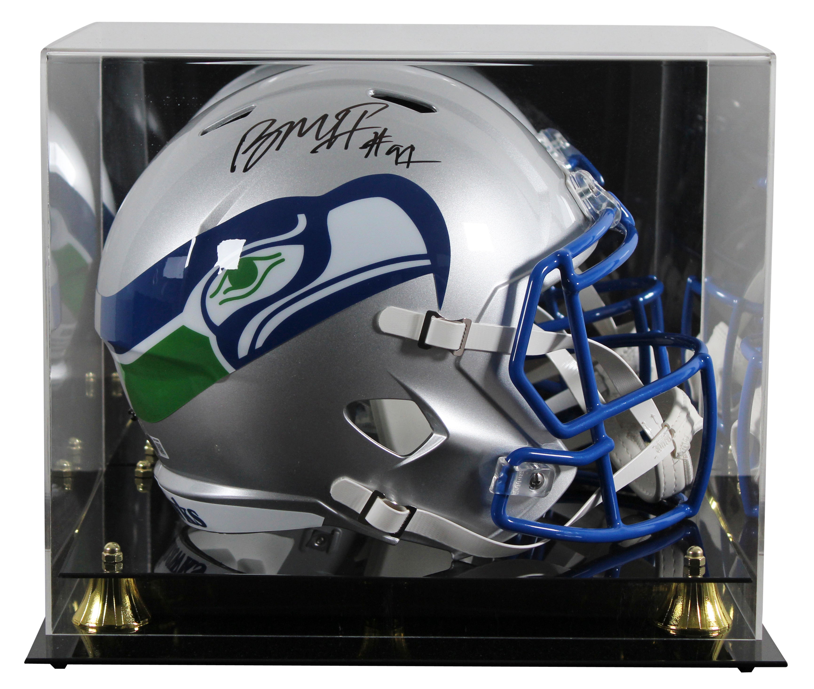 Seahawks Byron Murphy II Signed 1983-01 TB F/S Speed Rep Helmet W/ Case BAS Wit