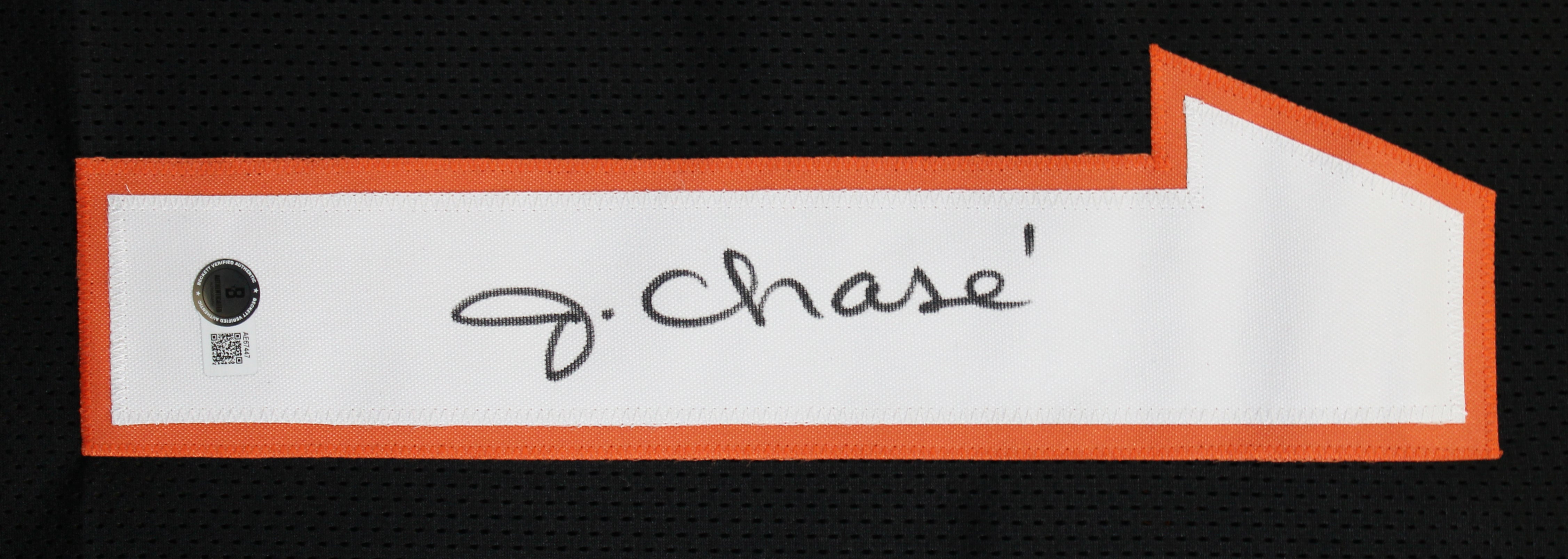 Ja'Marr Chase Authentic Signed Black Procut Style Jersey Autographed BAS