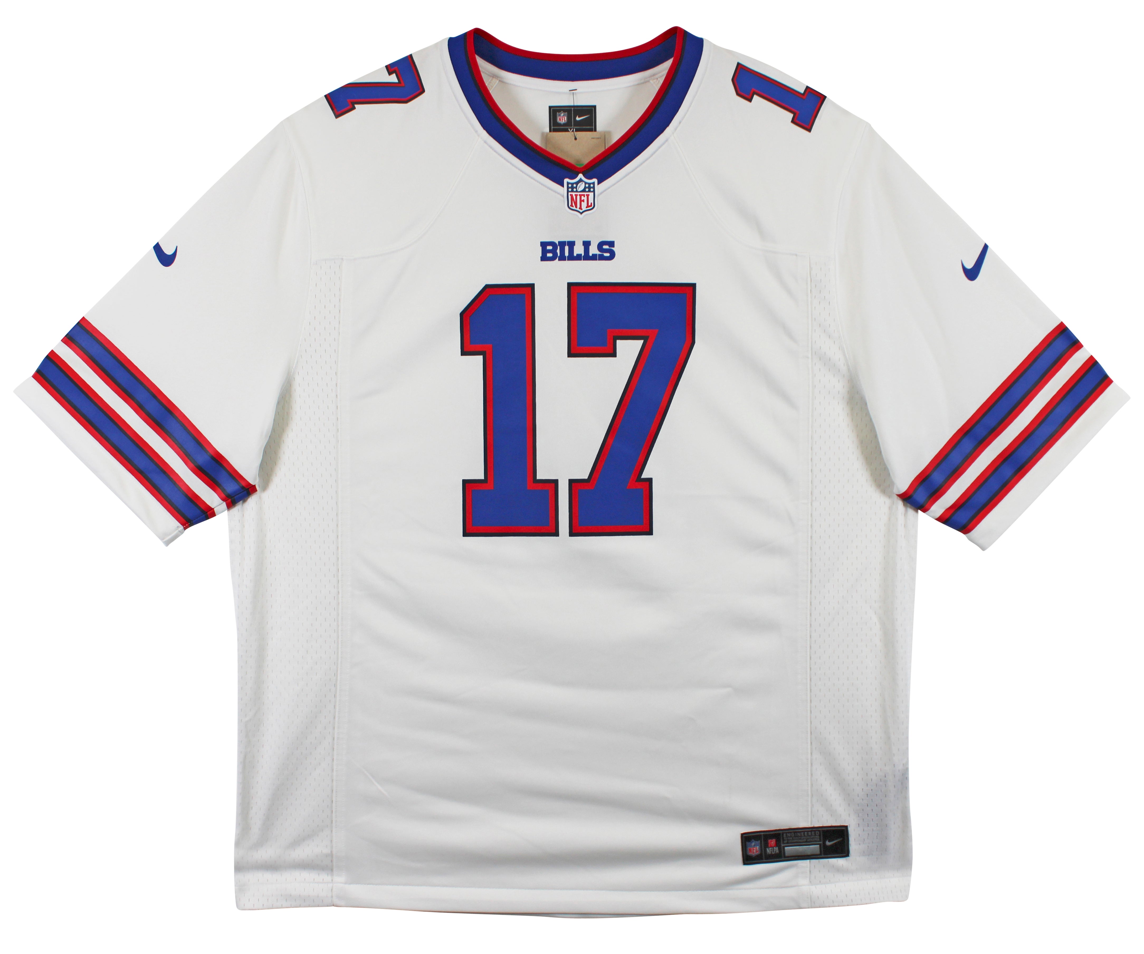 Bills Josh Allen Authentic Signed White Nike Game Jersey w/ Silver Sig Fanatics