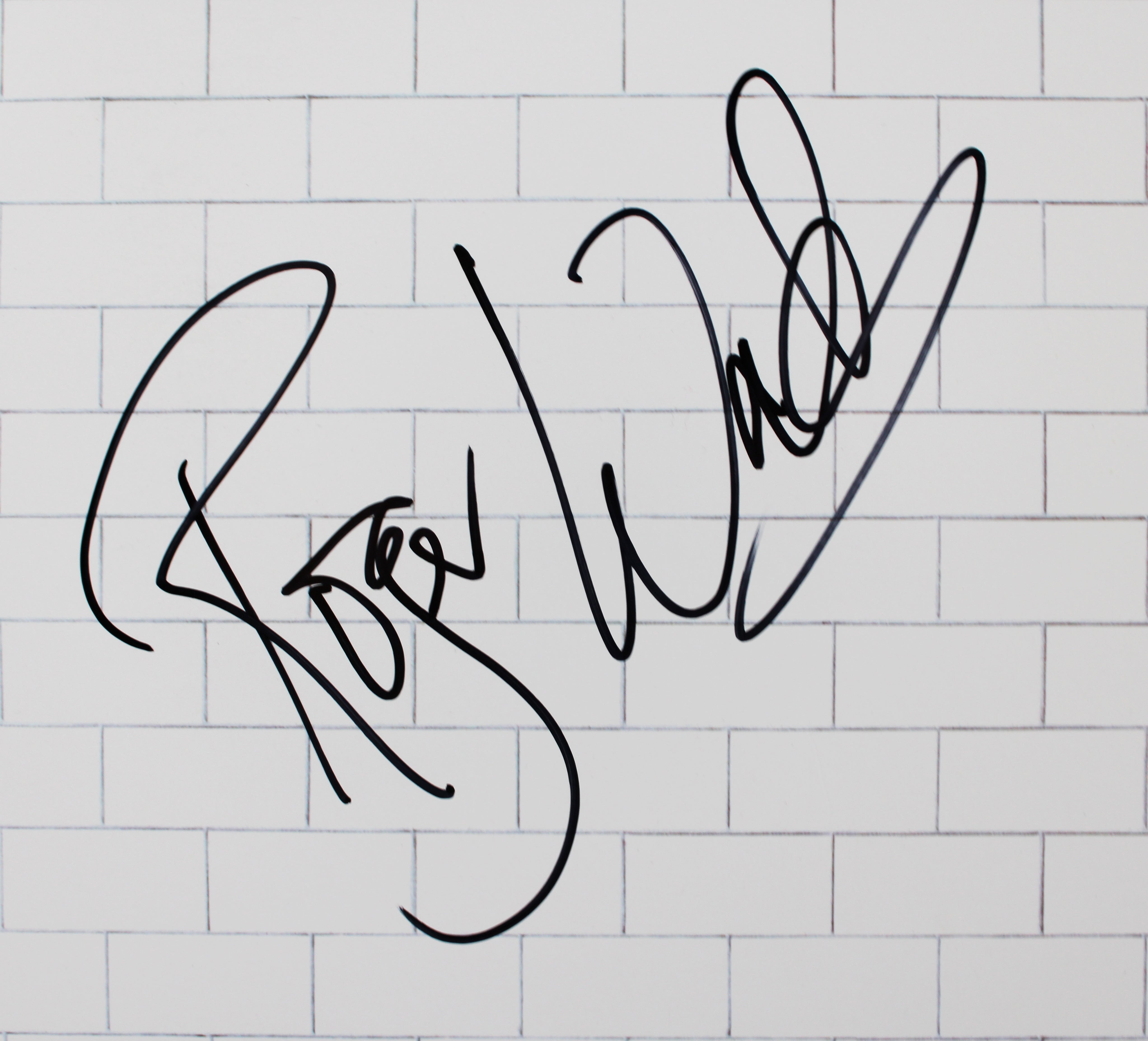 Roger Waters Pink Floyd Signed The Wall Album Cover W/ Vinyl BAS #A09488