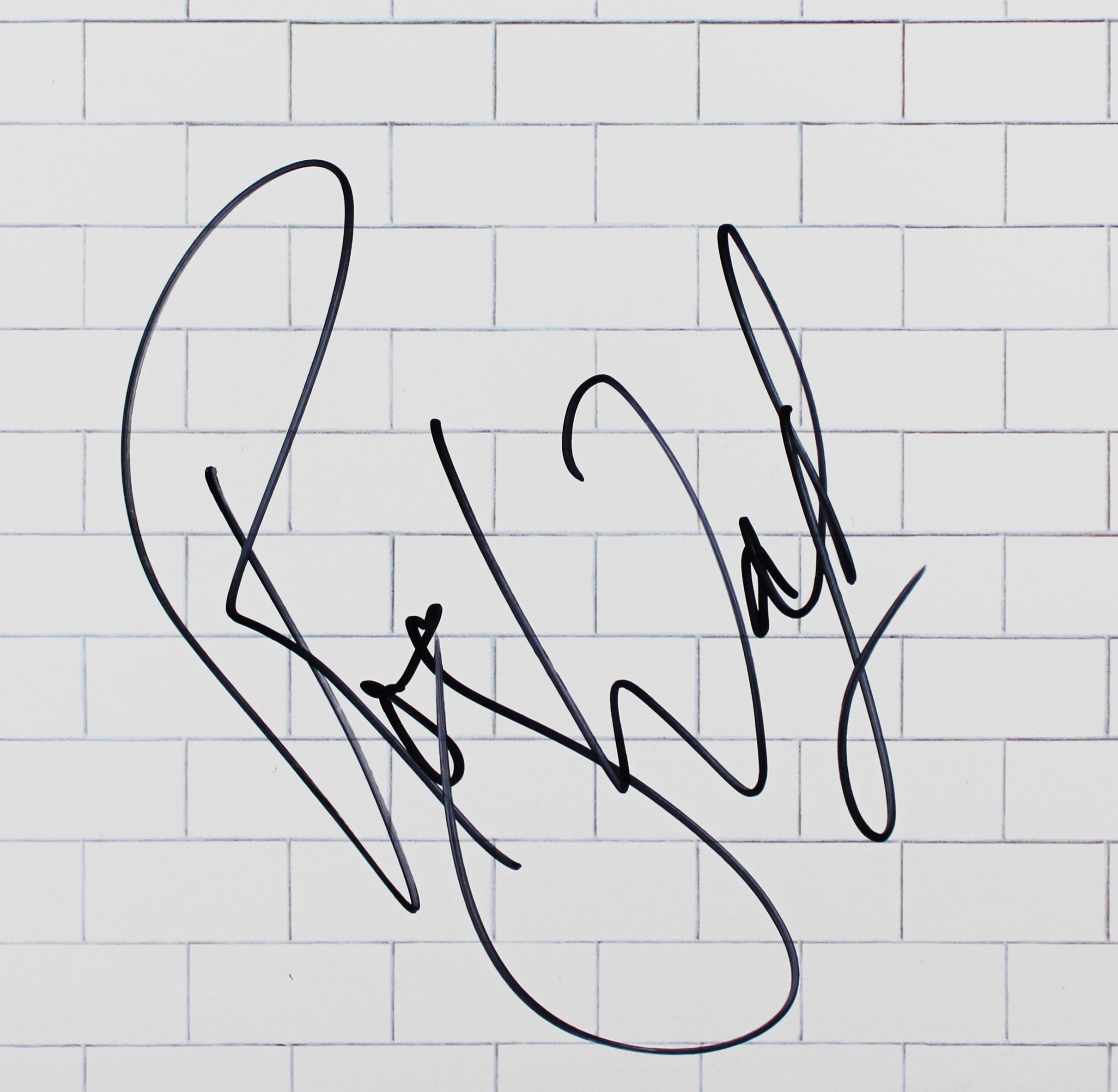 Roger Waters Pink Floyd Signed The Wall Album Cover W/ Vinyl BAS #A09484