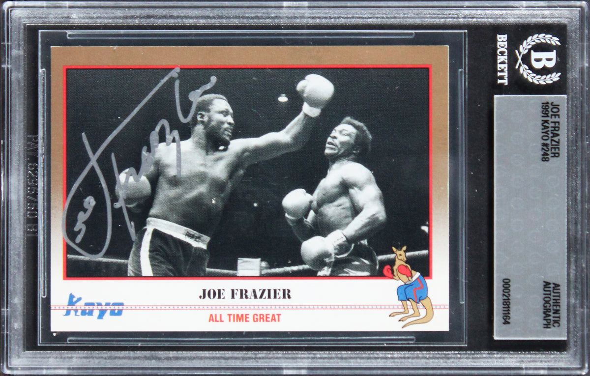 Joe Frazier Authentic Signed 1991 Kayo #248 Card Autographed BAS Slabbed